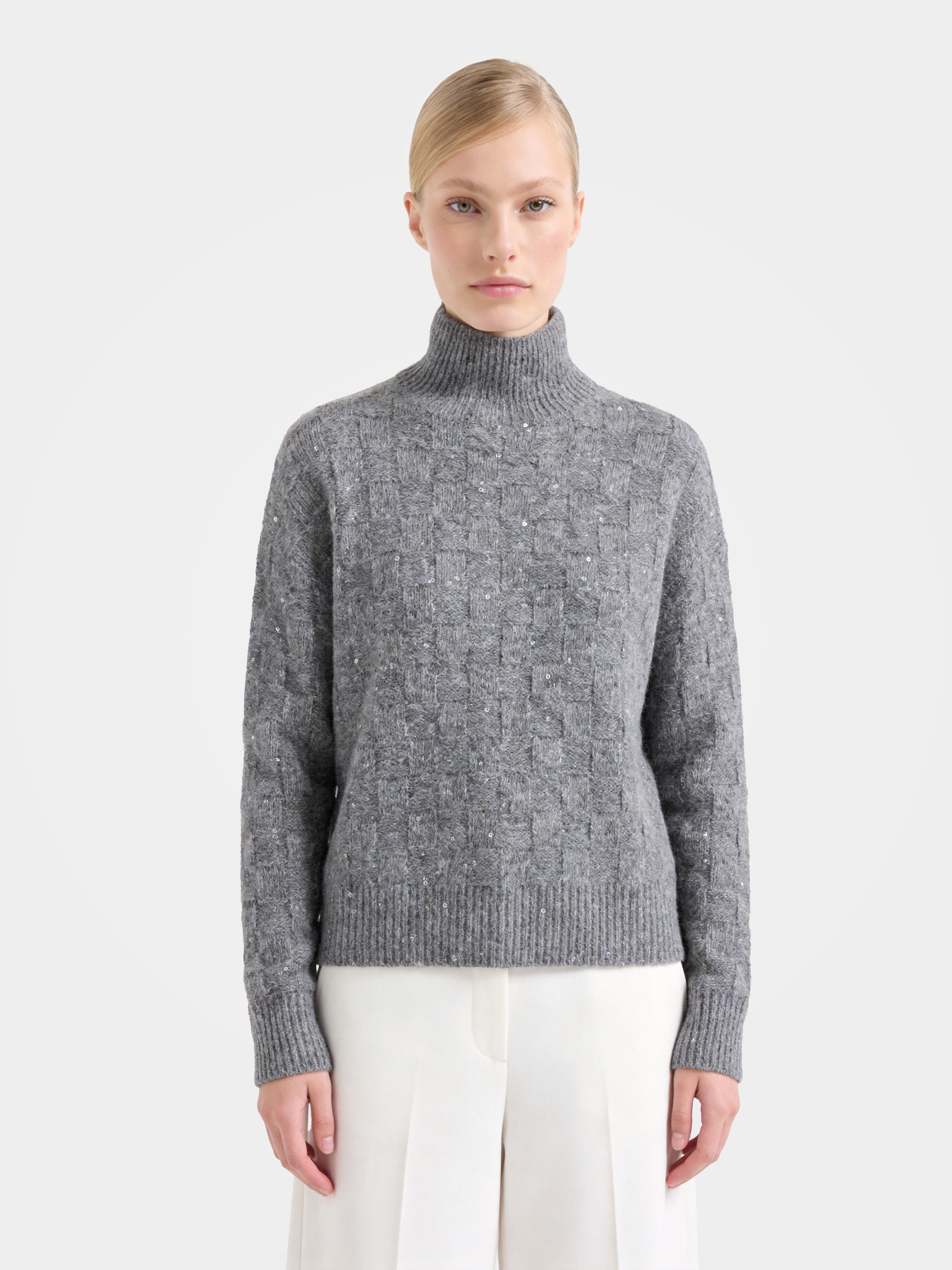 Women’s 100% Cashmere Turtleneck Sweater Soft Ribbed Long Sleeve Knit Pullover