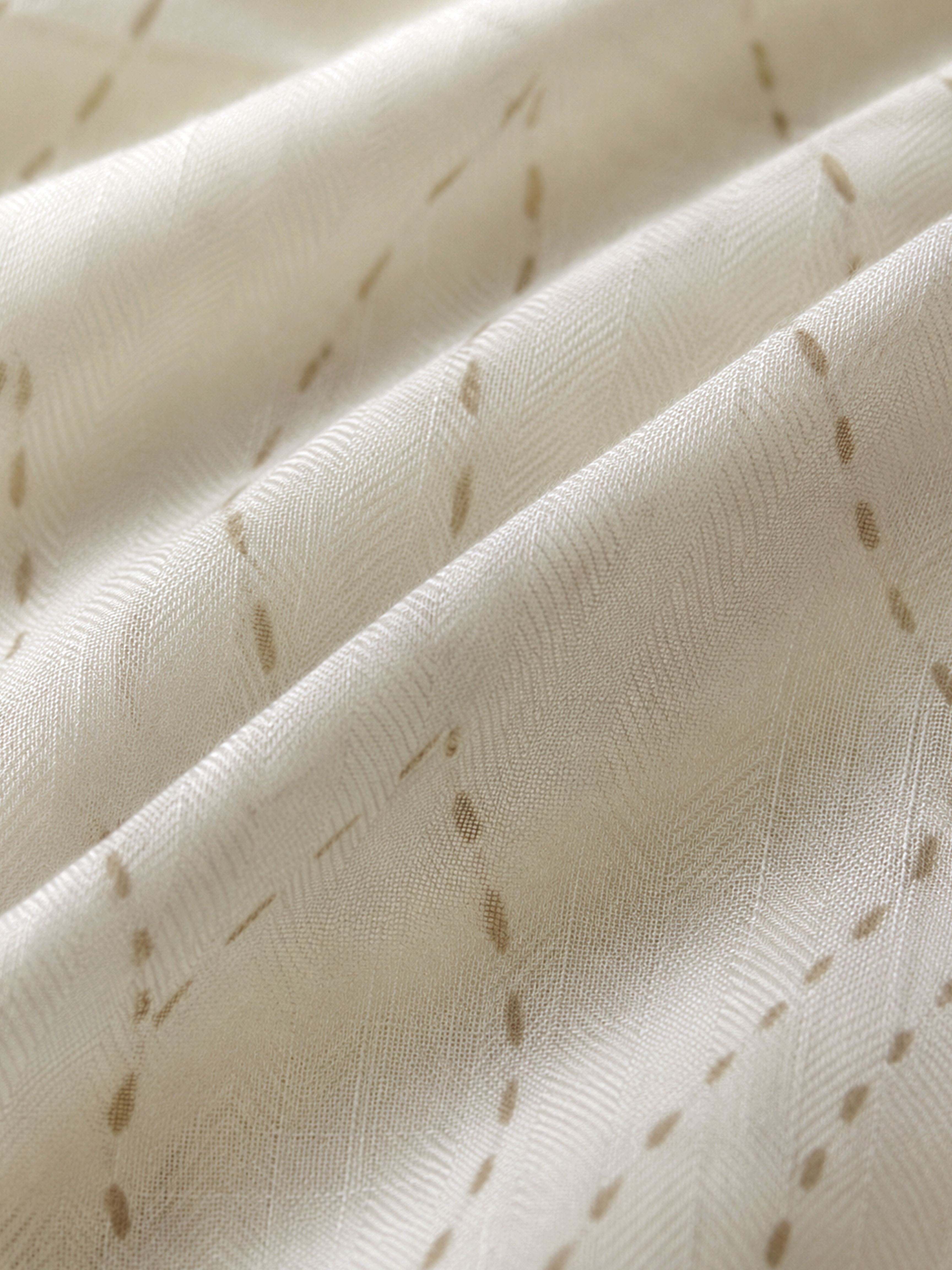100% Cashmere Textured Line Geometry Pattern Square Scarf