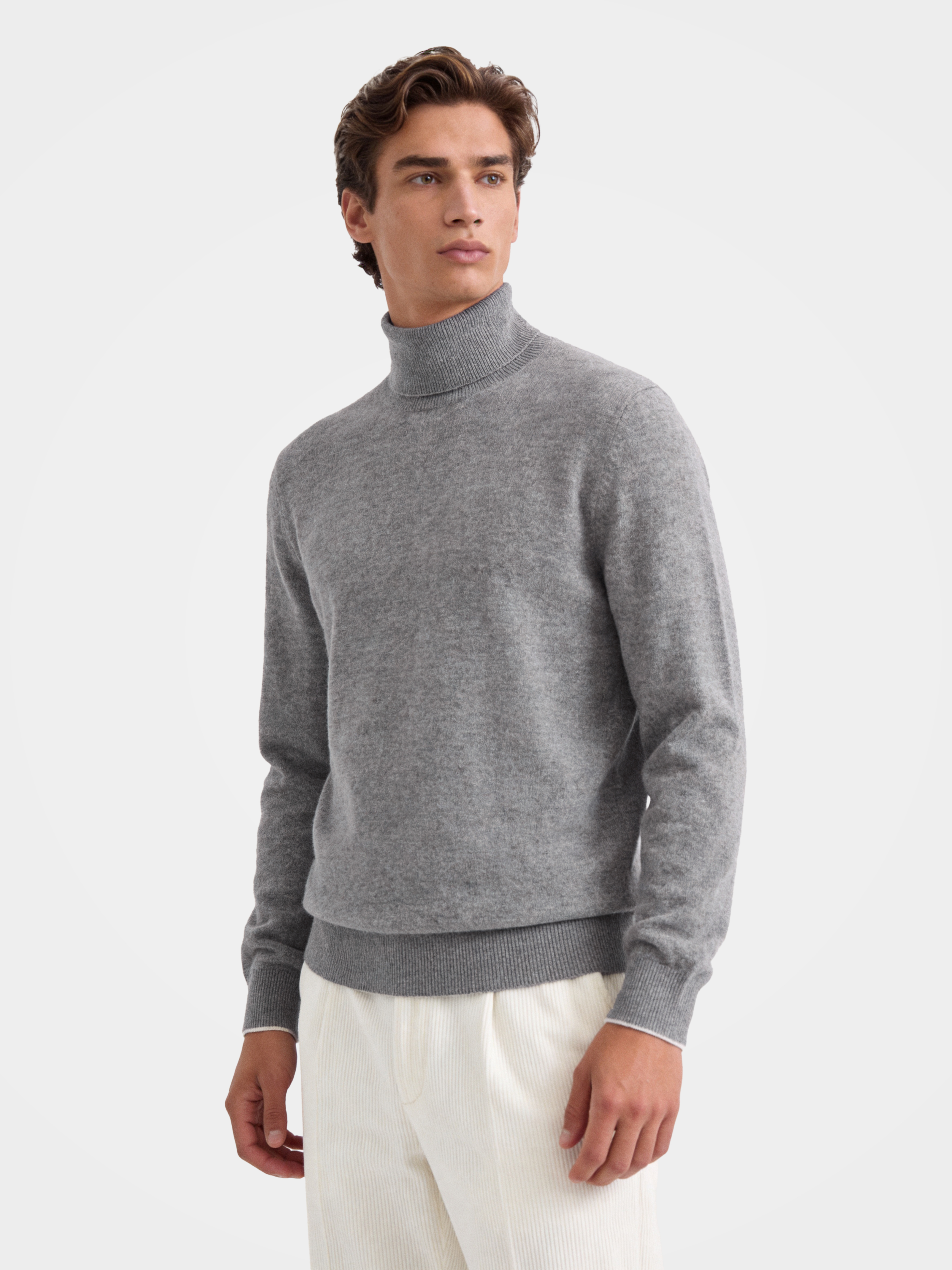 Pre-Order | Men's 100% Mongolian Cashmere Turtleneck Sweater Soft Knit Pullover (10-14 Business Days)