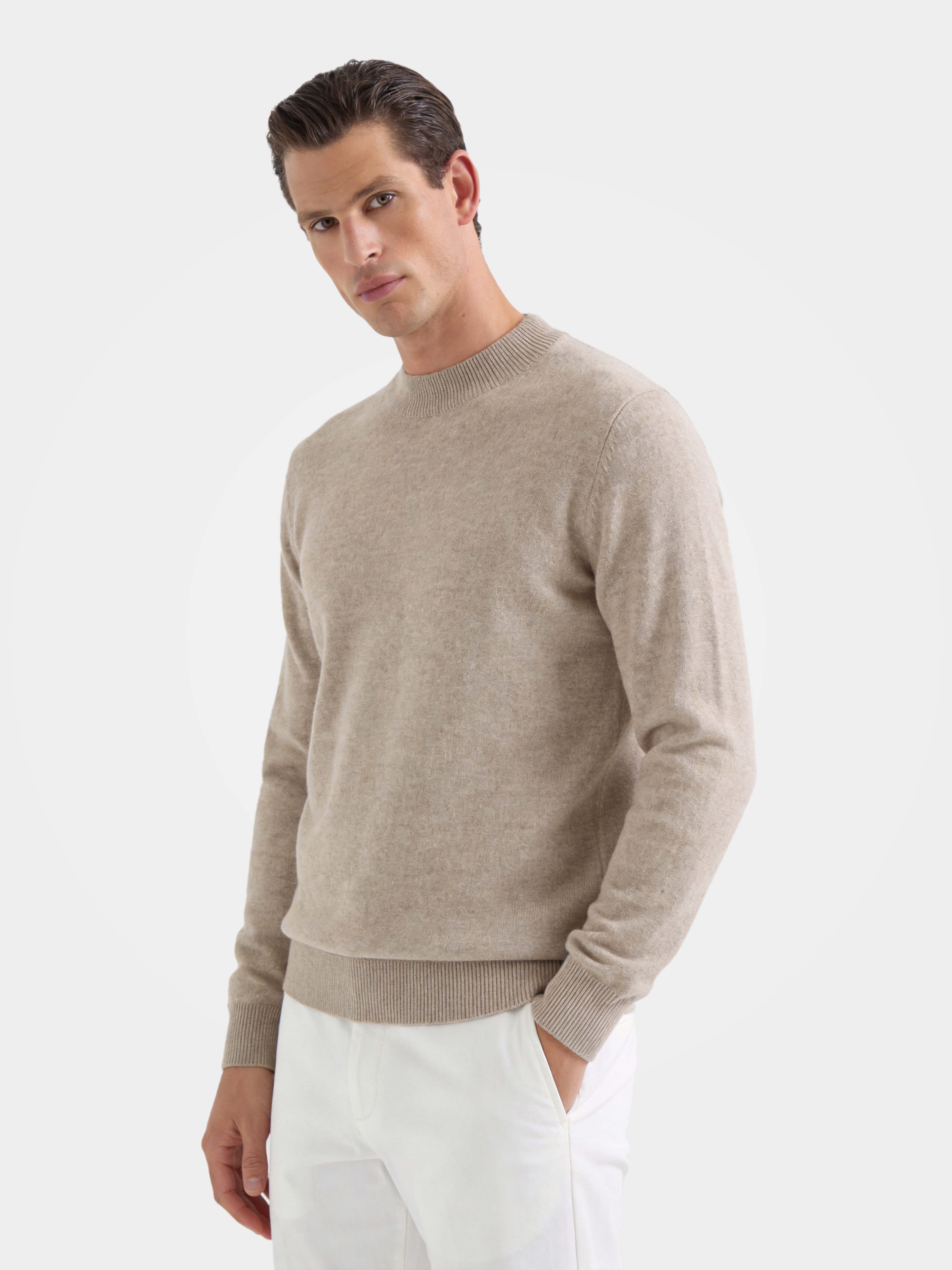 Men's 100% Mongolian Cashmere Crew Neck Sweater