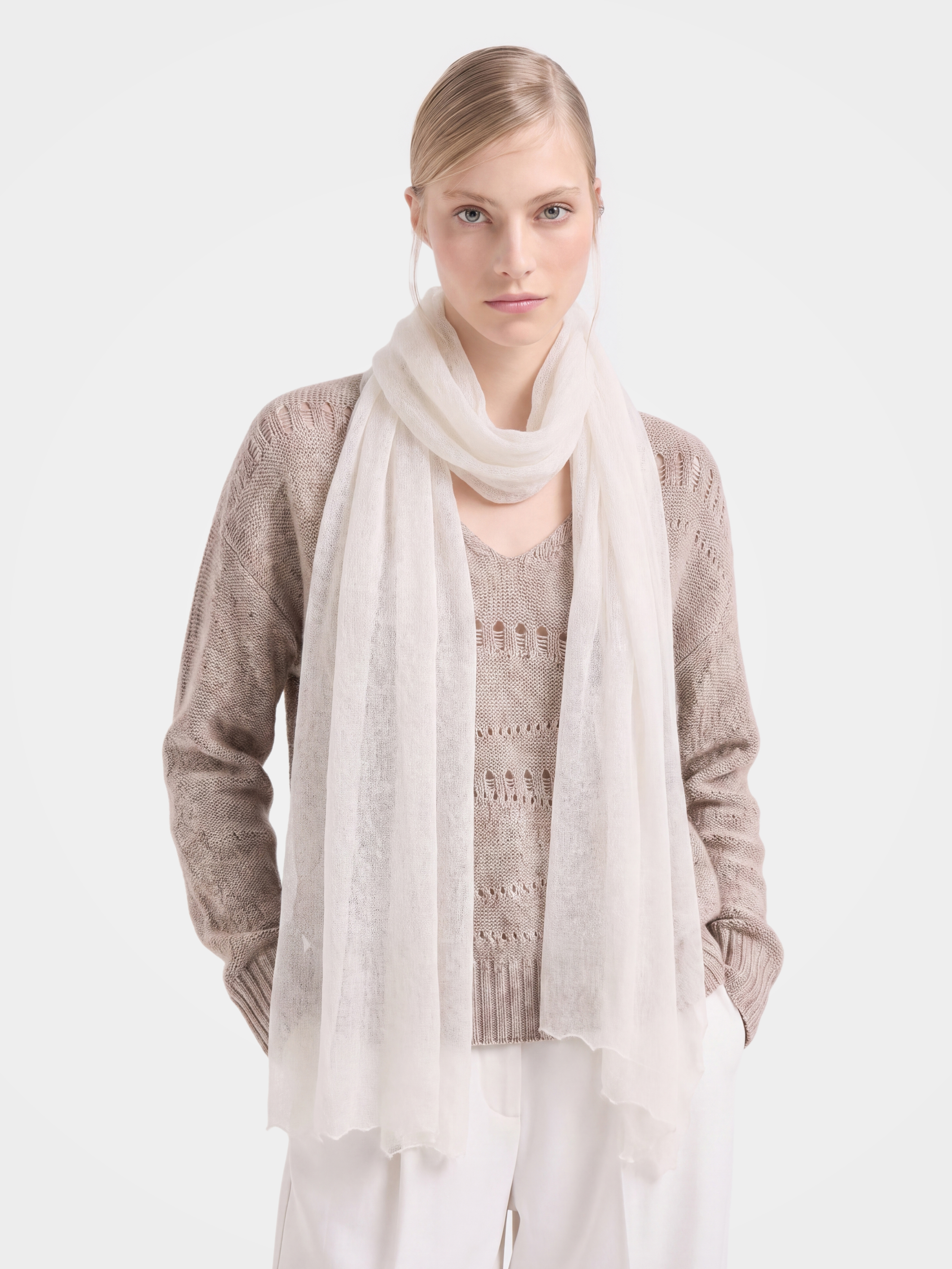 100% Cashmere Classic Plain Long Lightweight Soft Scarf