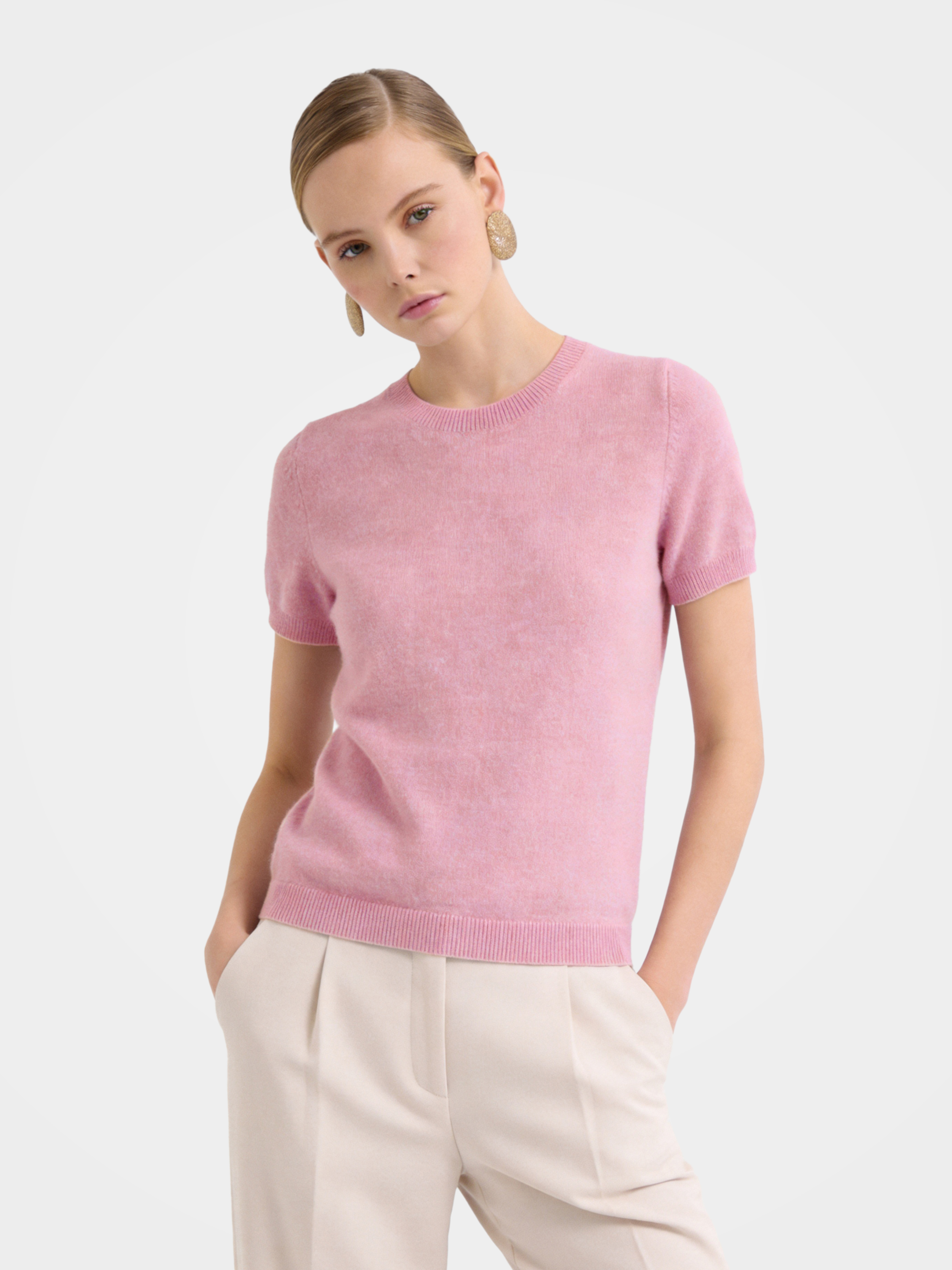 Superfine Grade-A 100% Cashmere Lightweight Breathable Knit Top