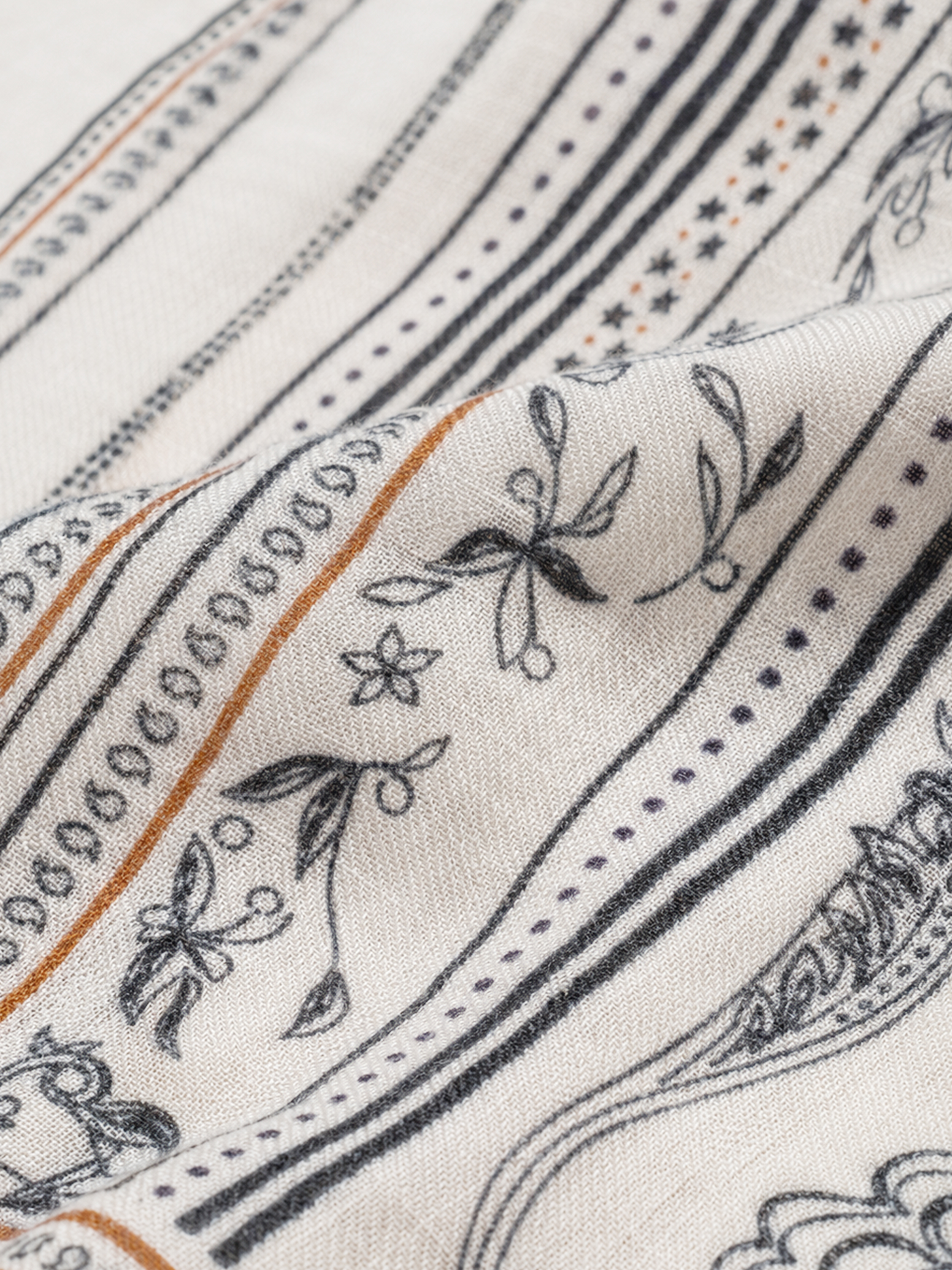 100% Cashmere Paisley Print Vintage Square Scarf