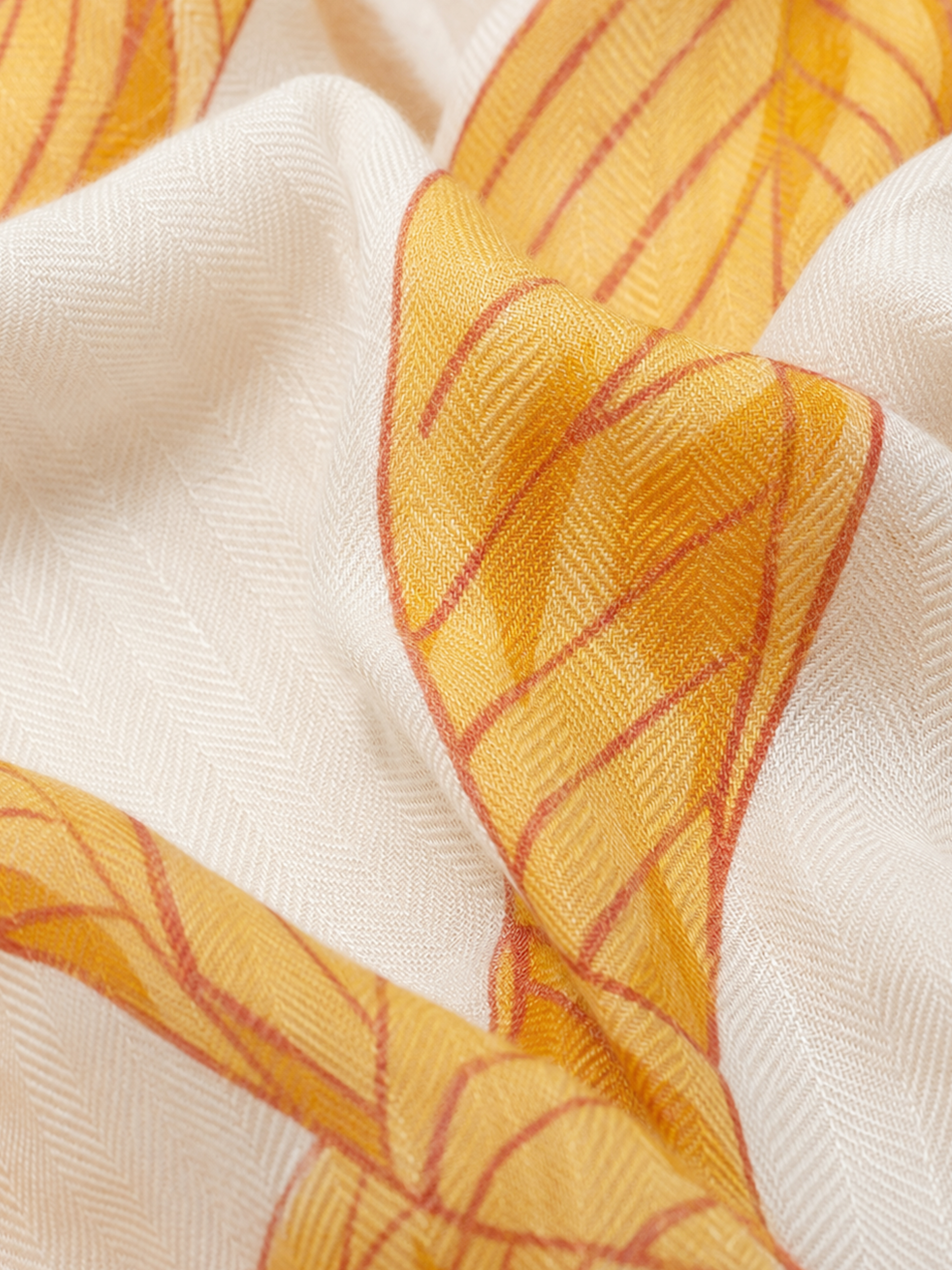 100% Cashmere Rope Print Soft Square Scarf