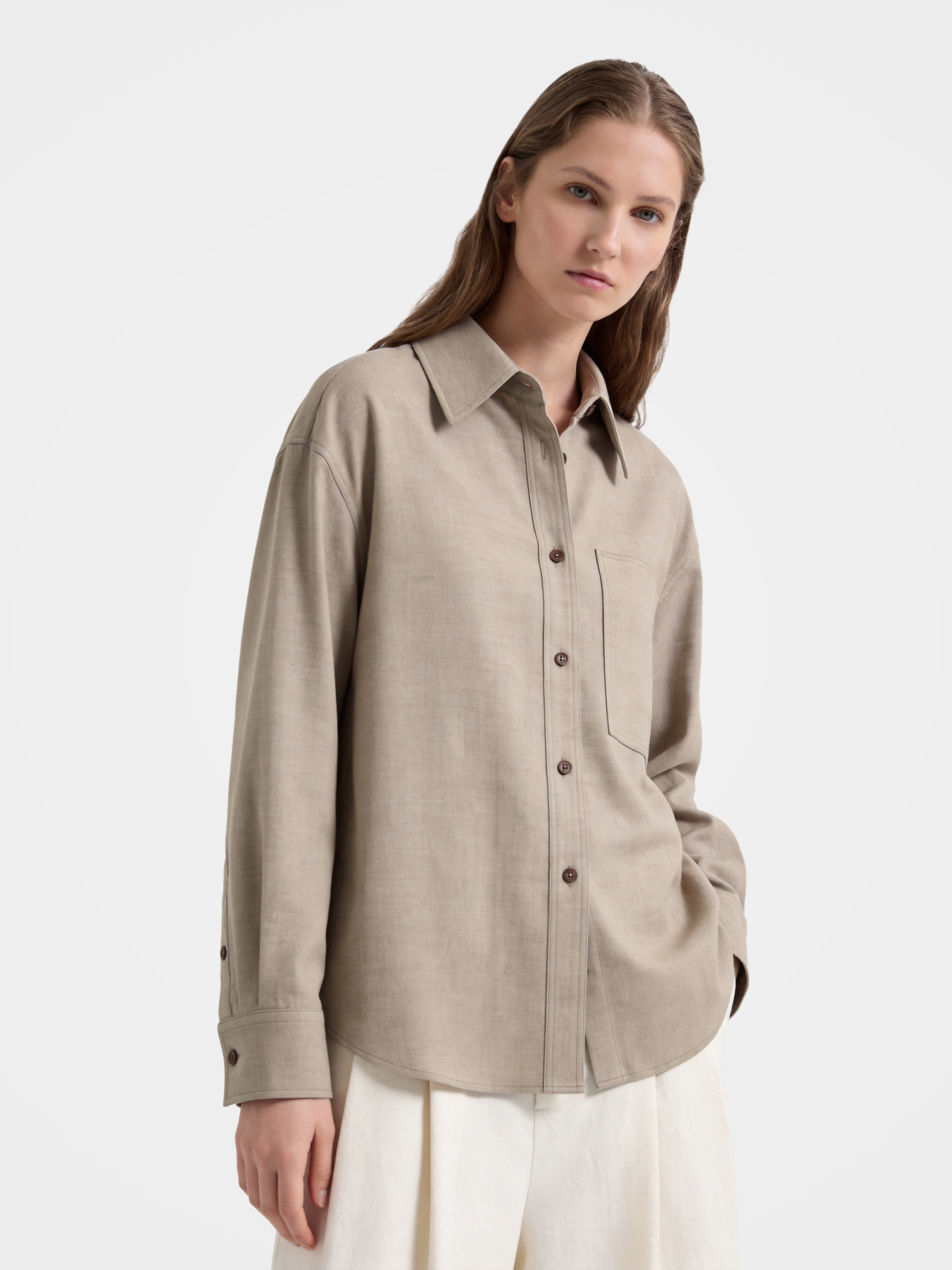 Wool Collared Warm Casual Shirt Jacket