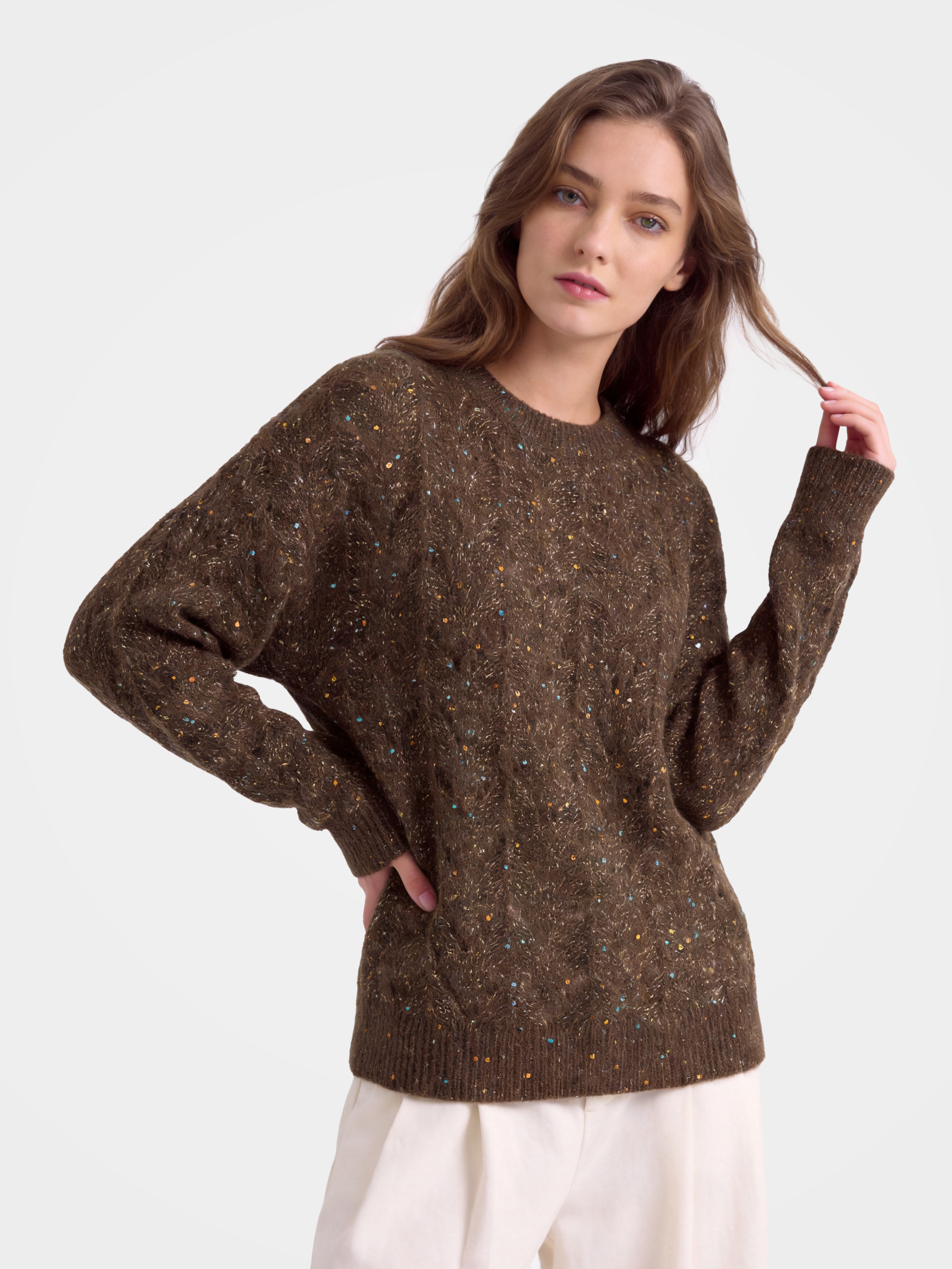 100% Cashmere Collarless Dolman Sleeve Knit Cardigan for Women – Soft Luxury Everyday Layering