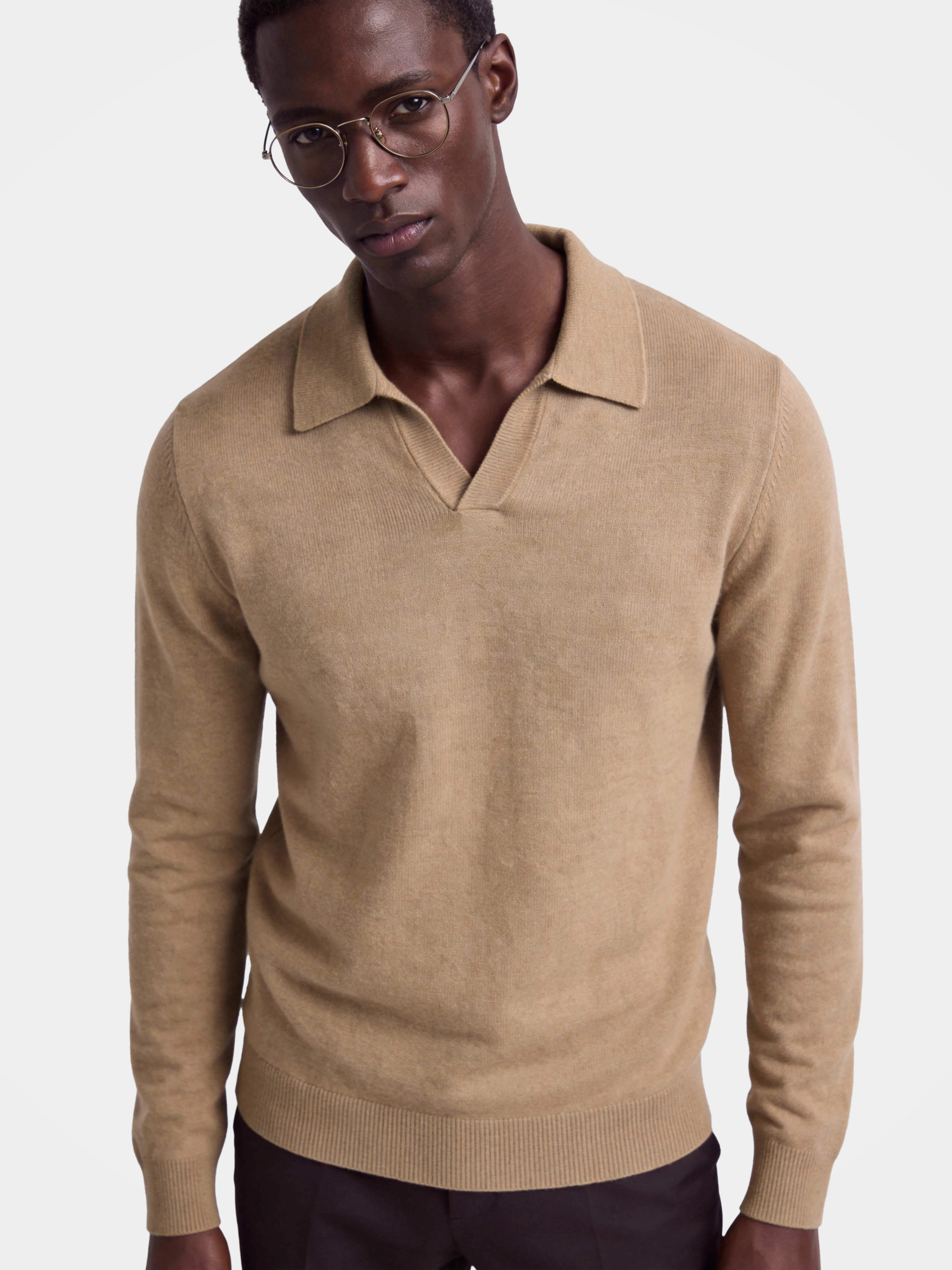 Pre-Order | Men's 100% Wool Collared Knit Sweater Classic Ribbed Pullover (10-14 Business Days)