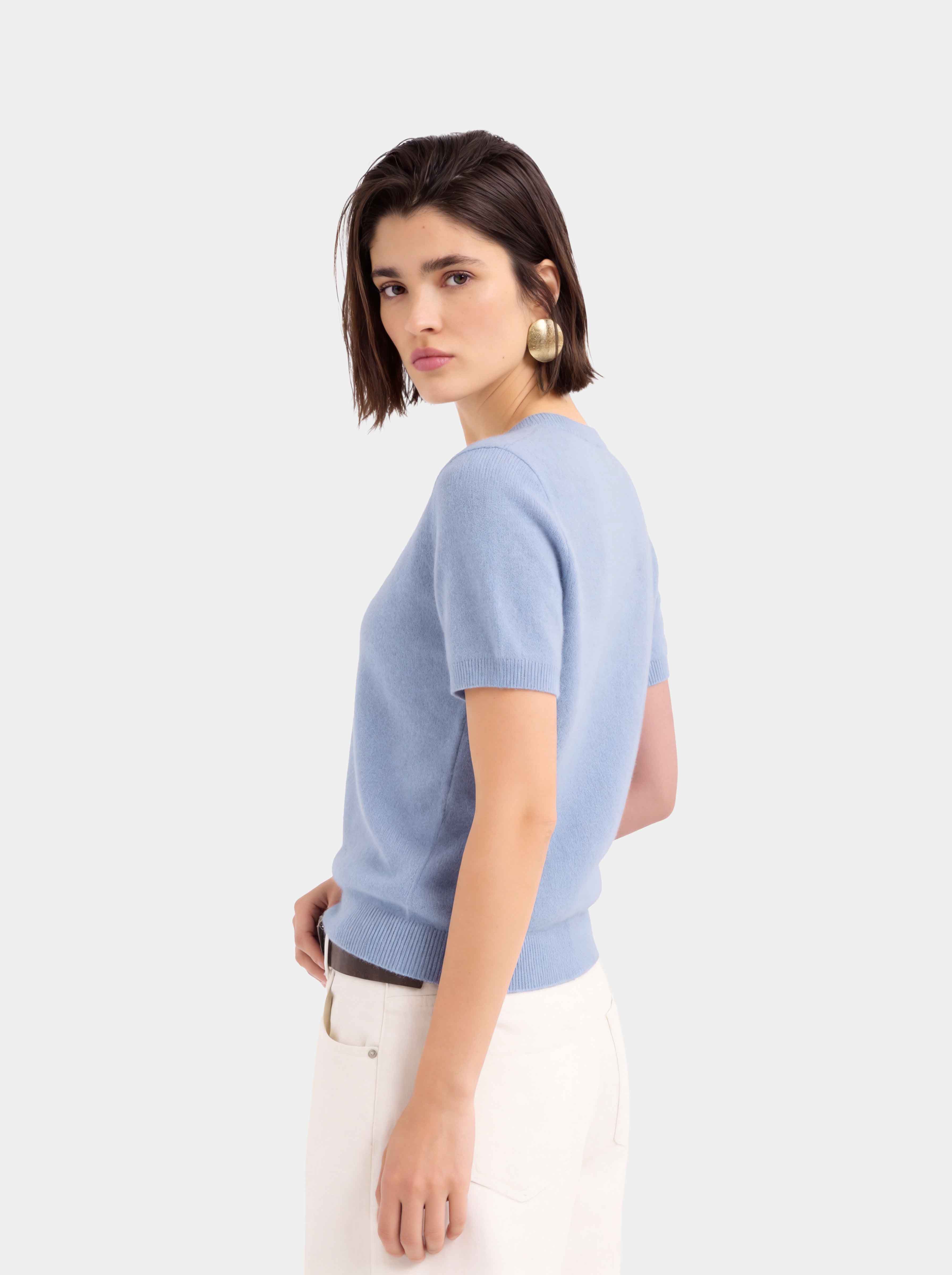 Superfine Grade-A 100% Cashmere Lightweight Breathable Knit Top