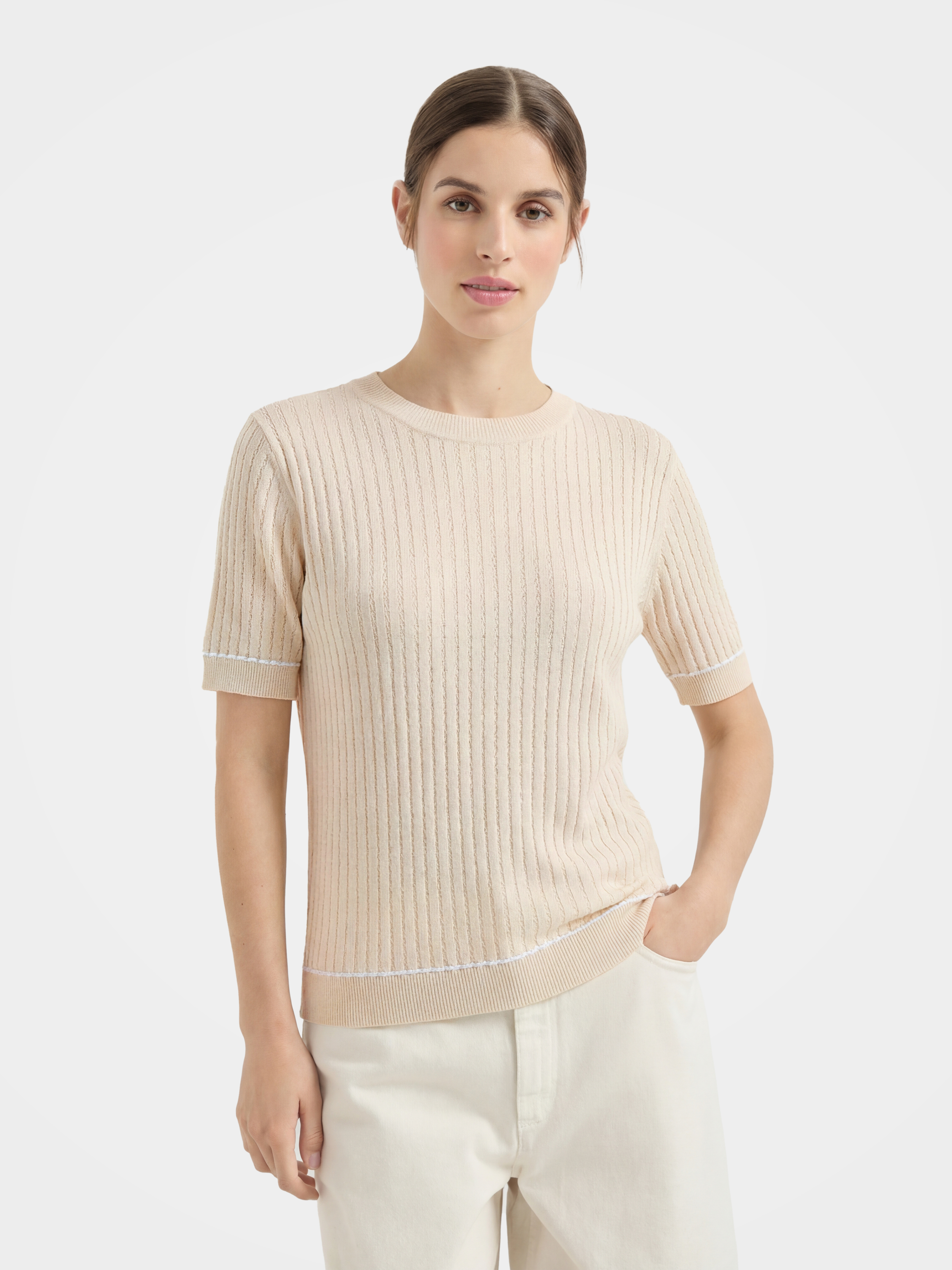 Breathable Cotton Ribbed Knit Summer Top