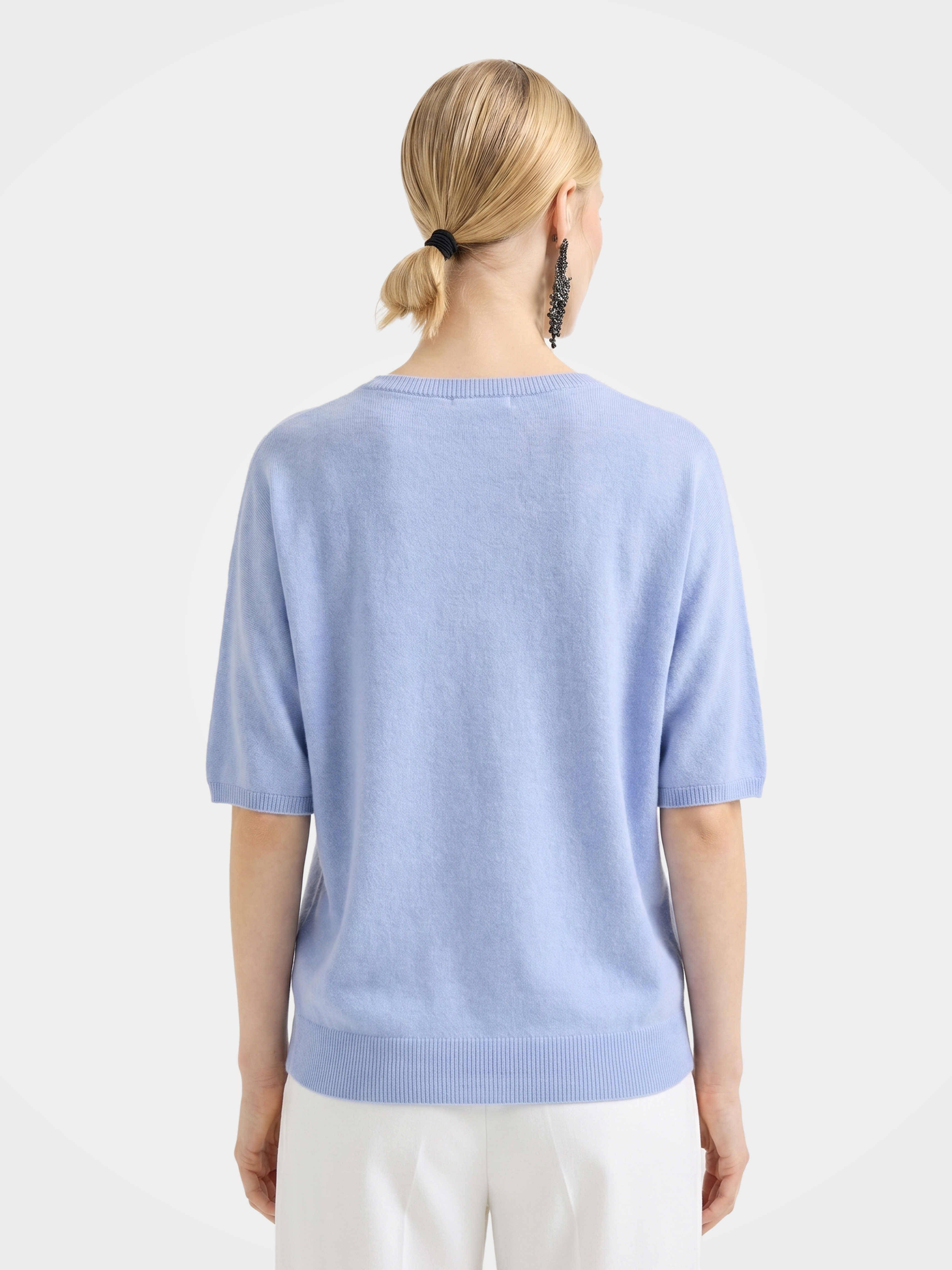 Breathable Cashmere Mid-Length Sleeve Knit Top