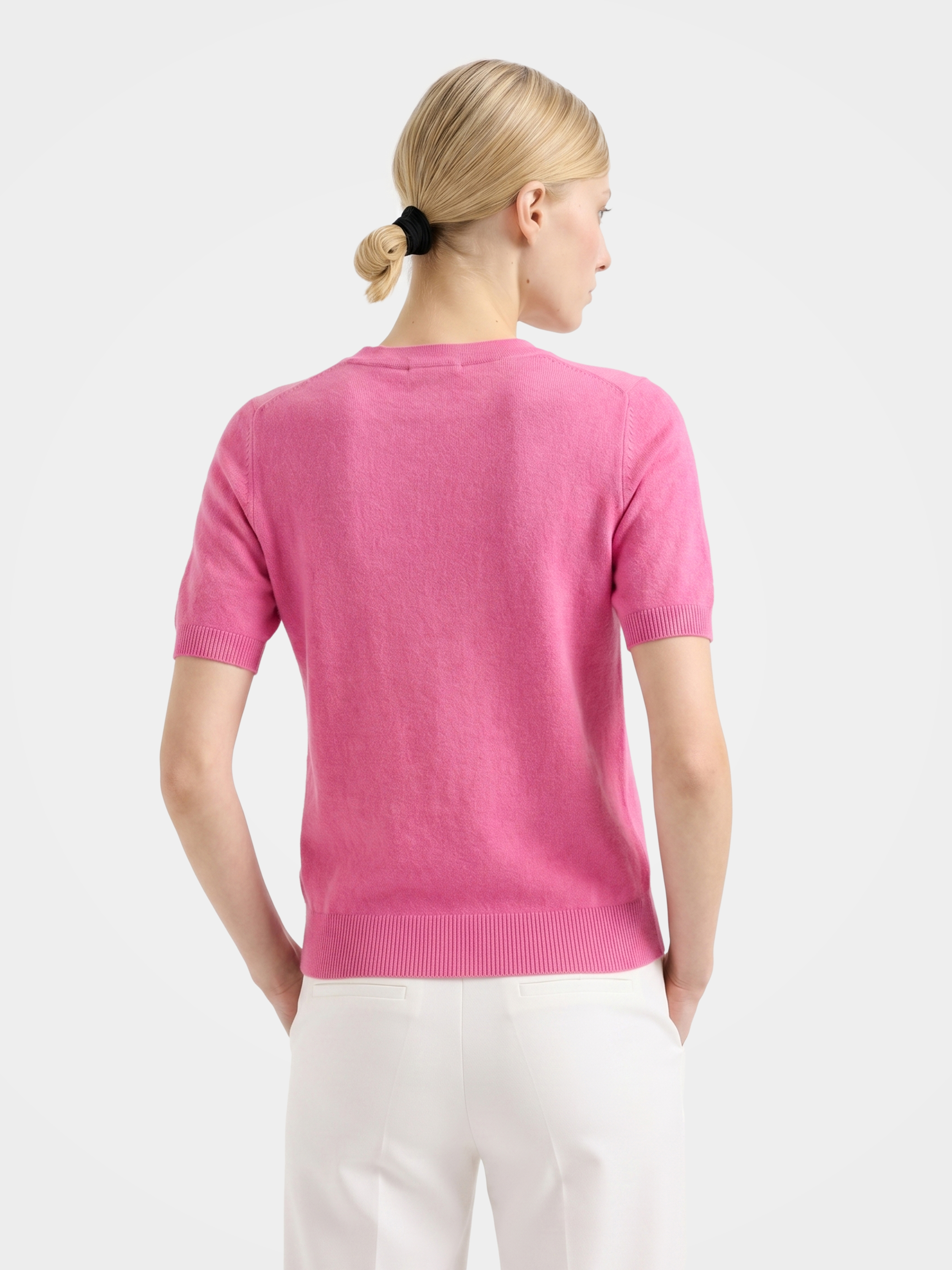 Lightweight Cashmere V Neck Short Sleeve Sweater