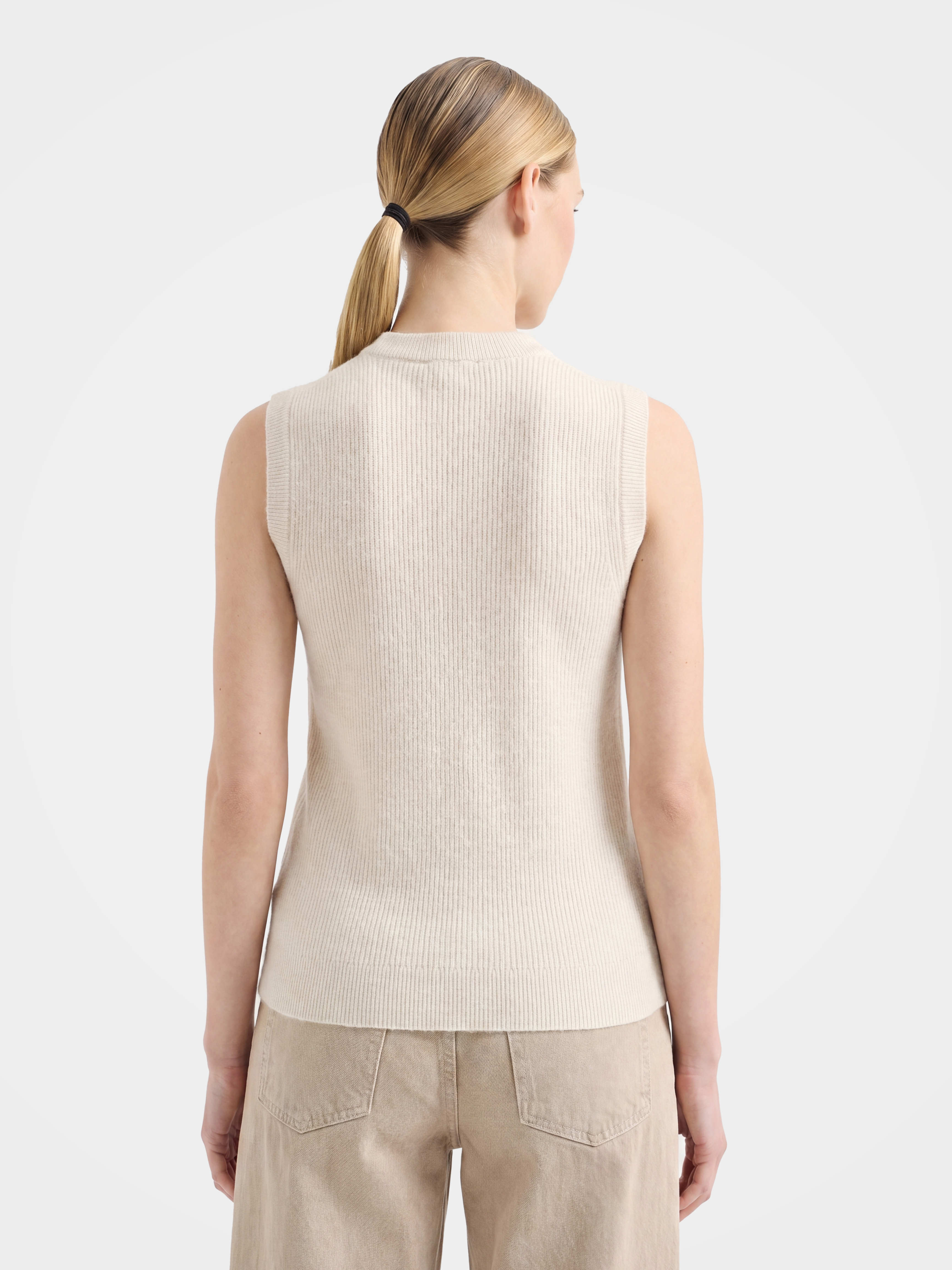 Mongolian Cashmere Sleeveless Vest Knit 
