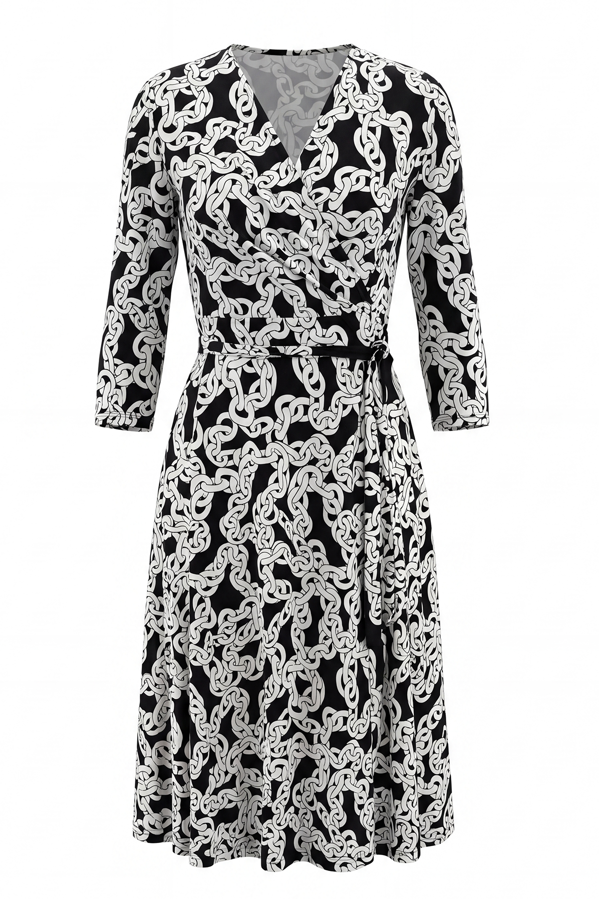Elegant Mulberry Silk Floral Print Wrap Dress