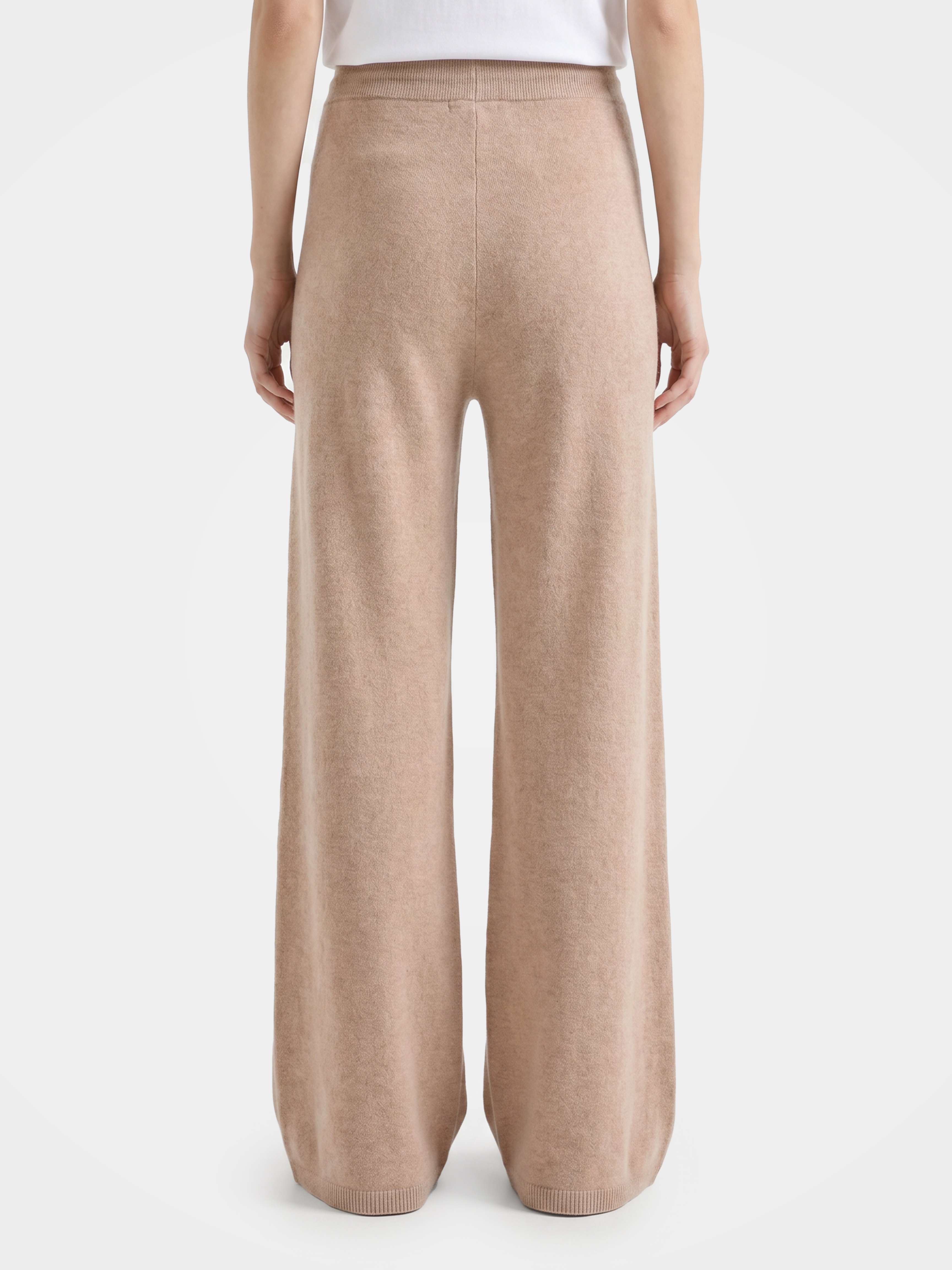 Pre-Order | 100% Cashmere Wide Leg Drawstring Knit Pants (10-14 Business Days)