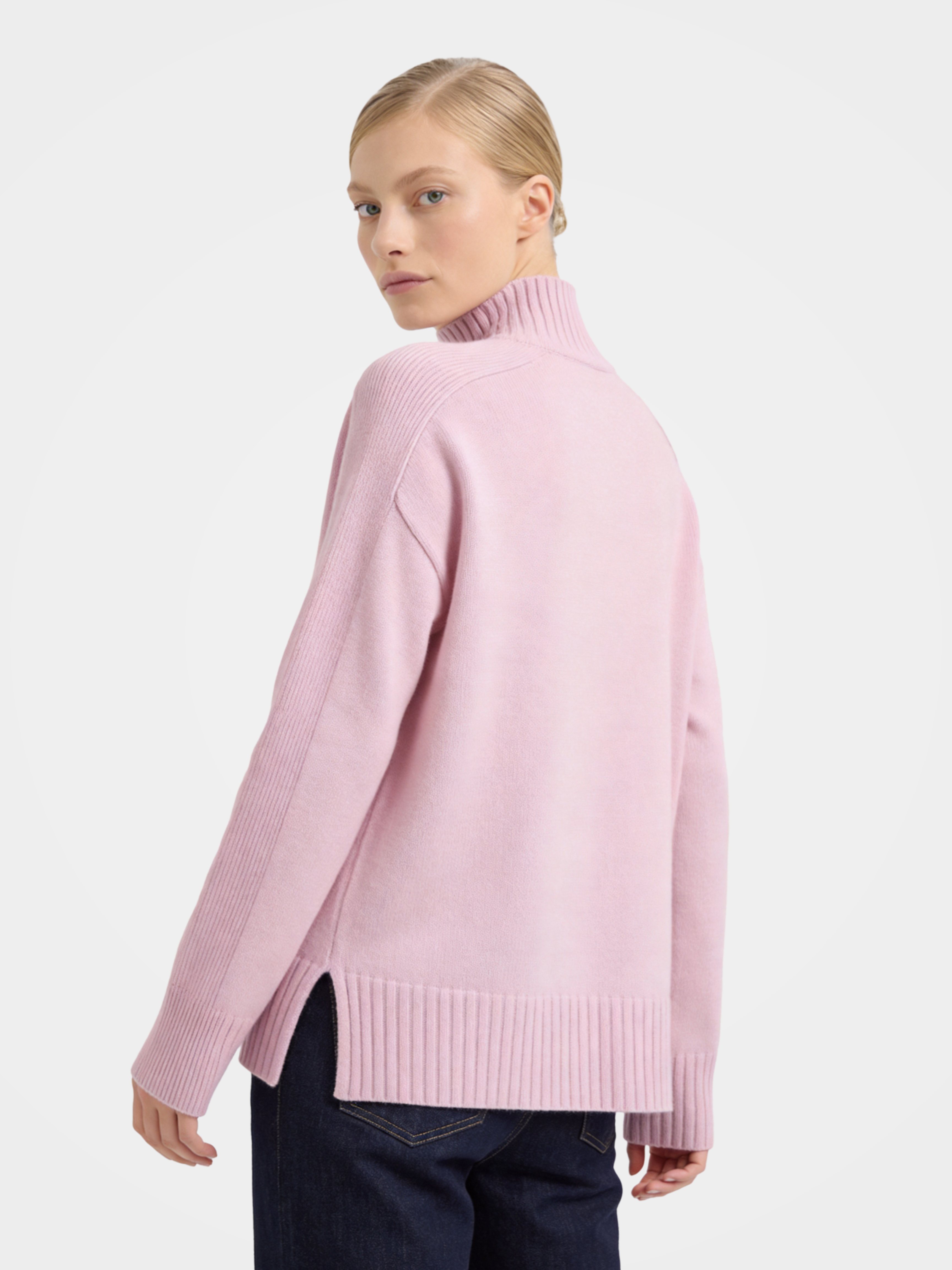 Pre-Order | 100% Wool Turtleneck Sweater Soft Relaxed Fit Knit (10-14 Business Days)