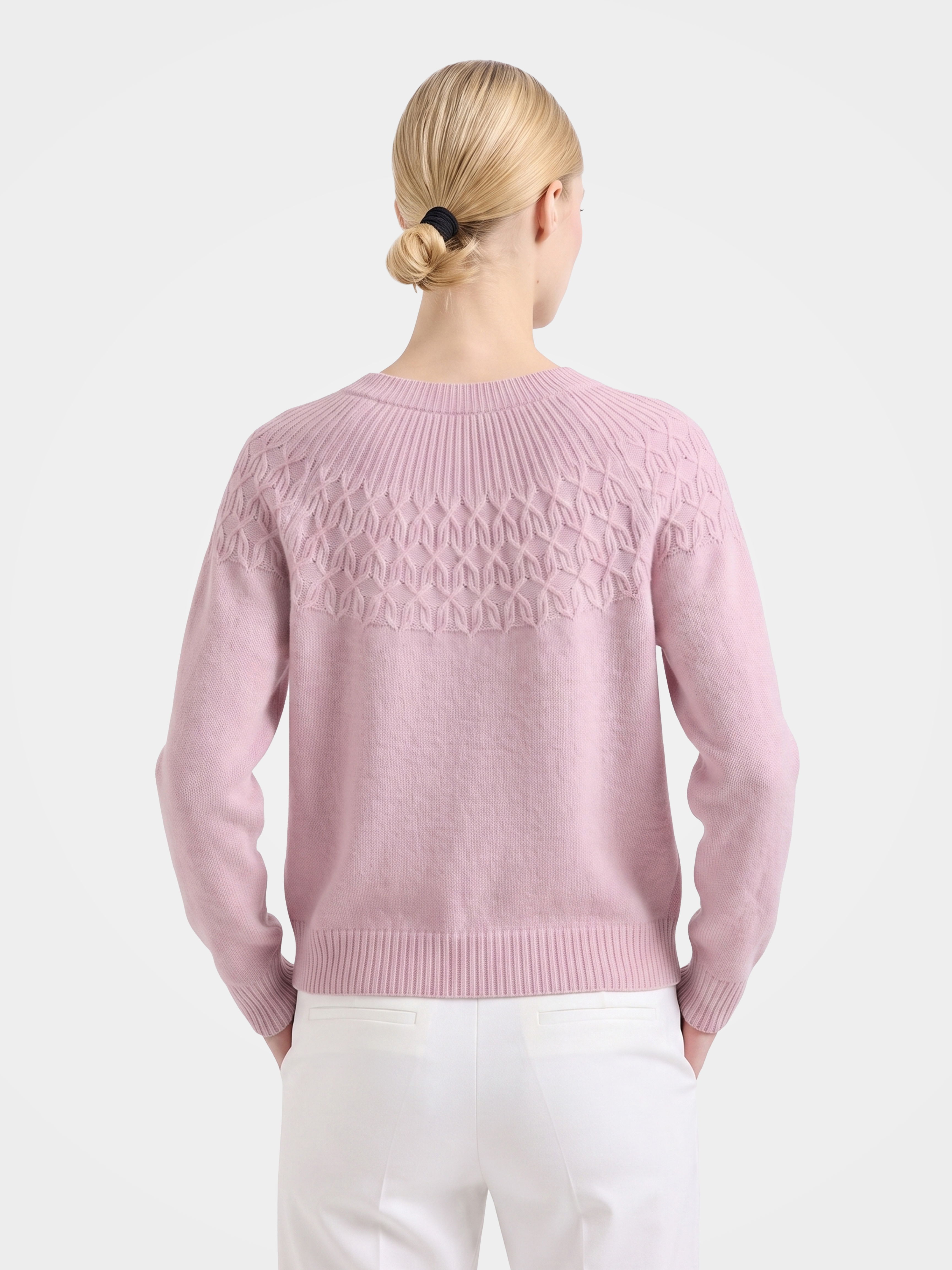 Pre-Order | Wool Crew Neck Sweater Soft Diamond Knit Sweater (10-14 Business Days)