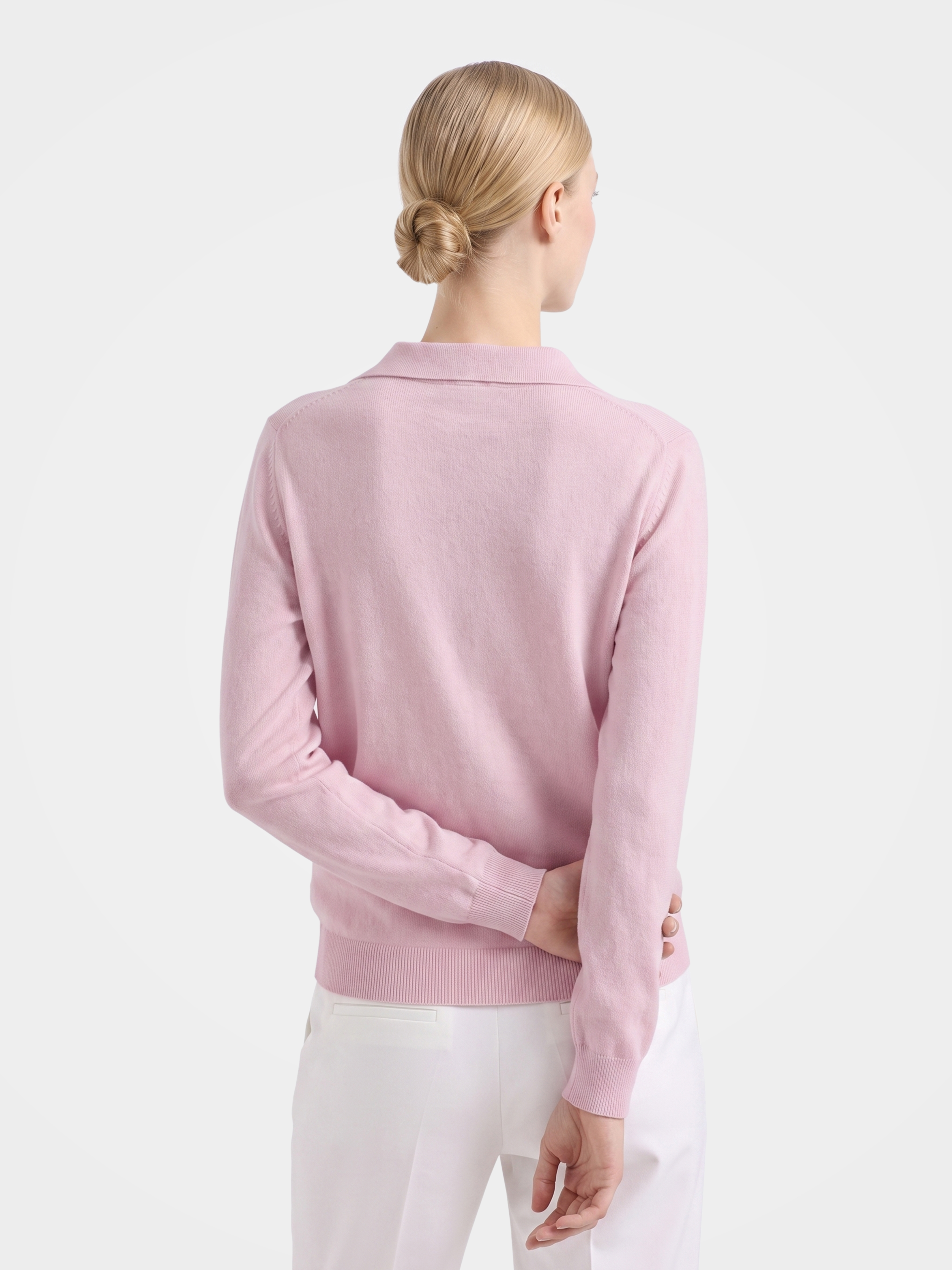 Pre-Order | 100% Cashmere Polo Sweater Soft Knit Pullover