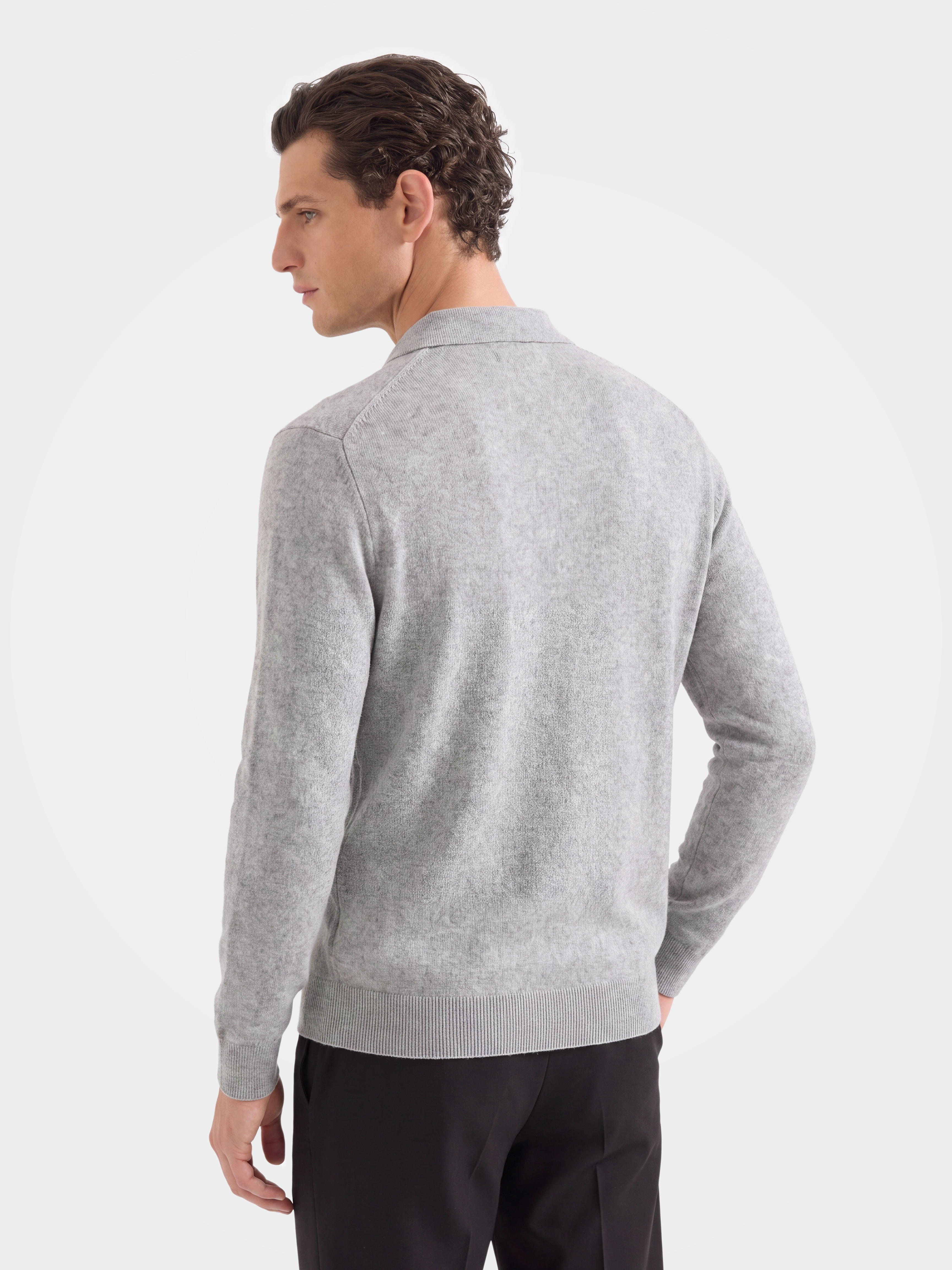 Men’s 100% Organic Cashmere Shirt Sweater Pullover