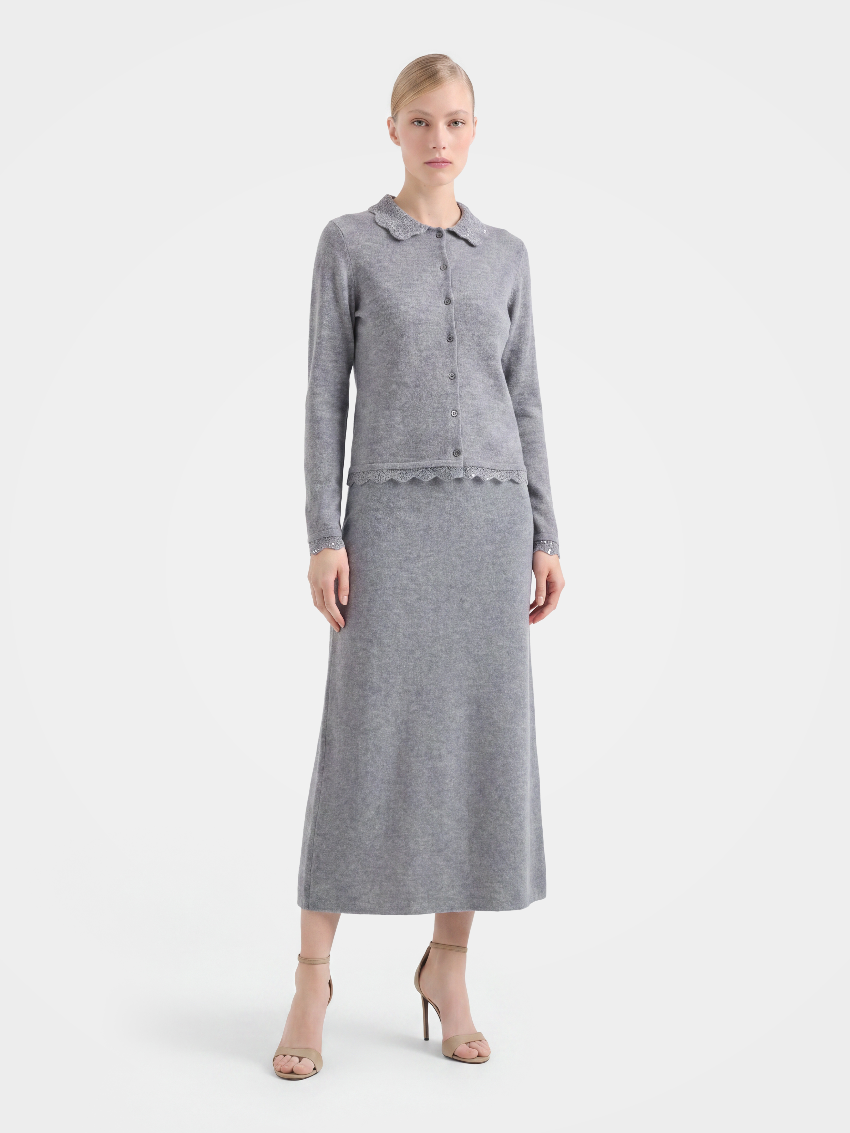  100% Cashmere Collared Soft Knit Cardigan Sweaters 