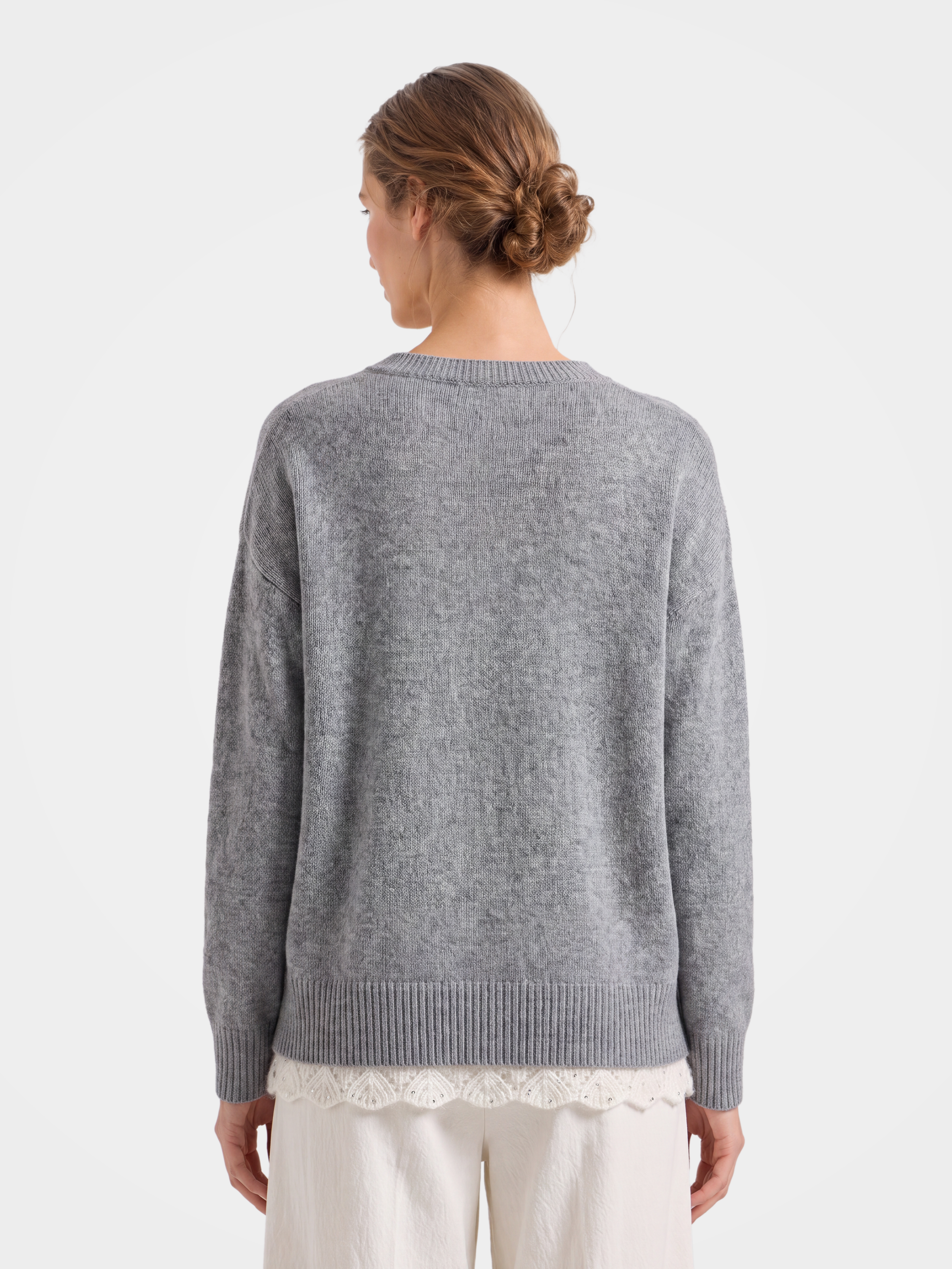 100% Cashmere Relaxed Crew Neck Sweater