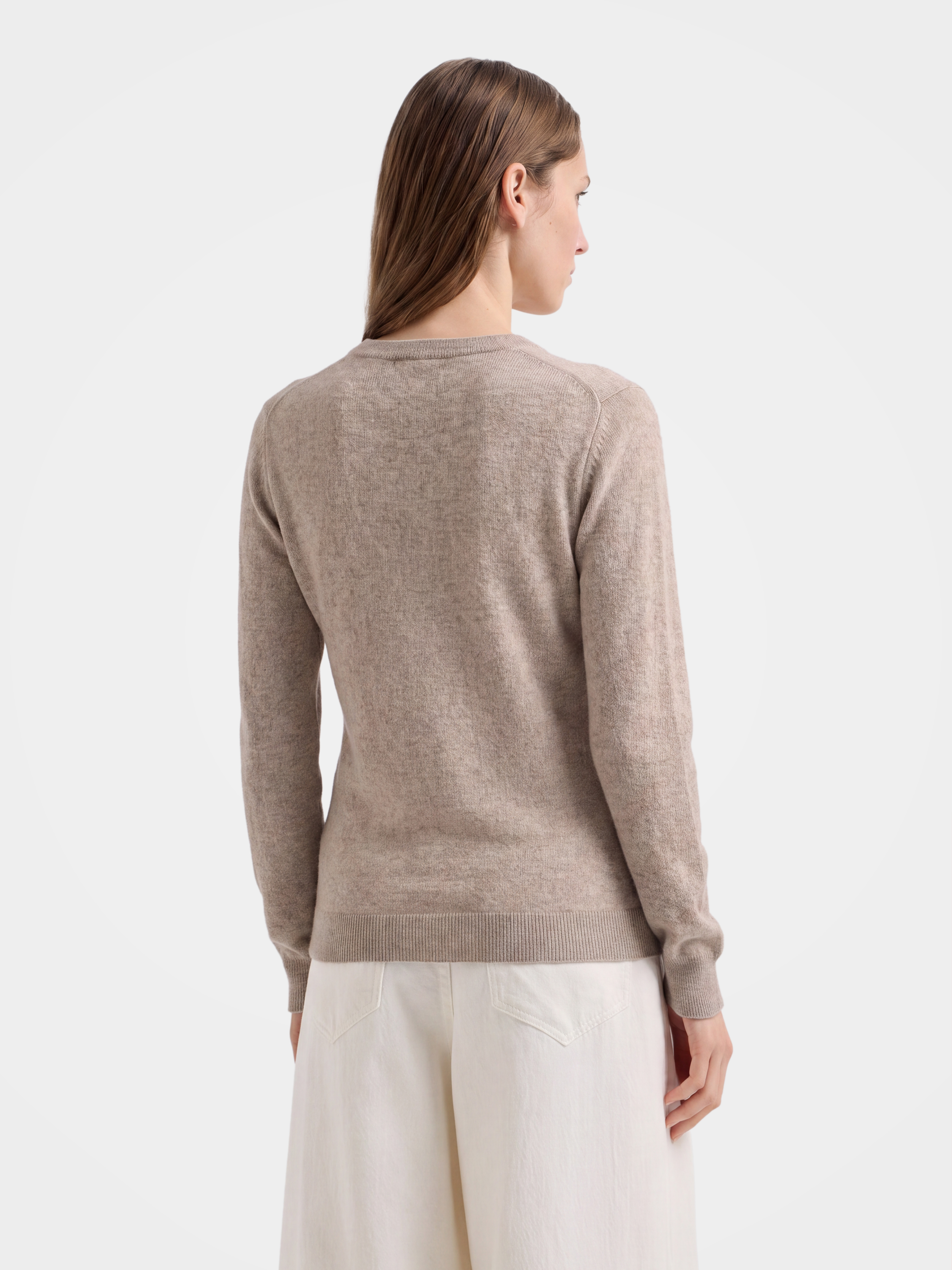 100% Cashmere Lace V-Neck Button-Front Cardigan