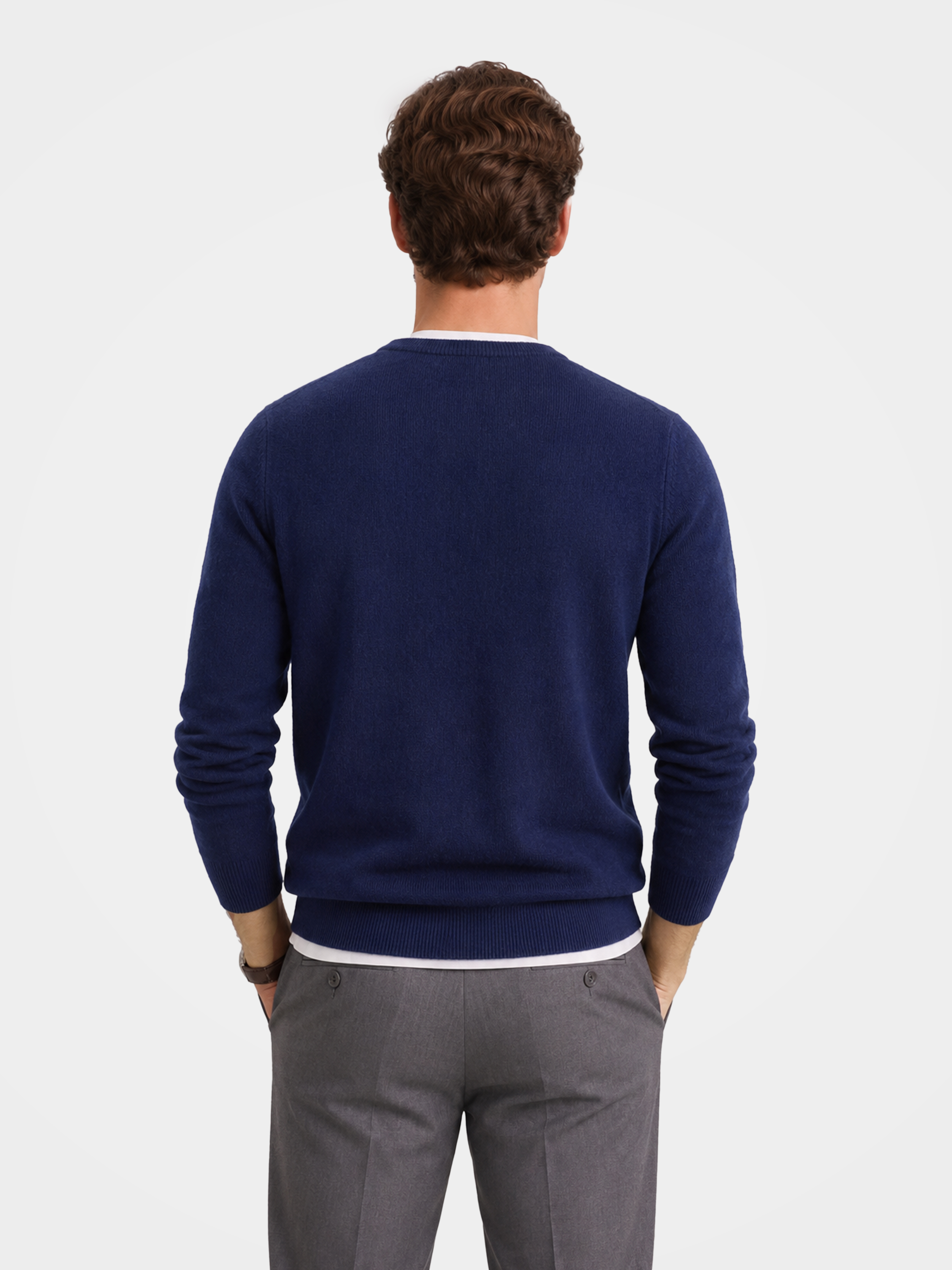 Men’s 100% Mongolian Cashmere Crew Neck Sweater