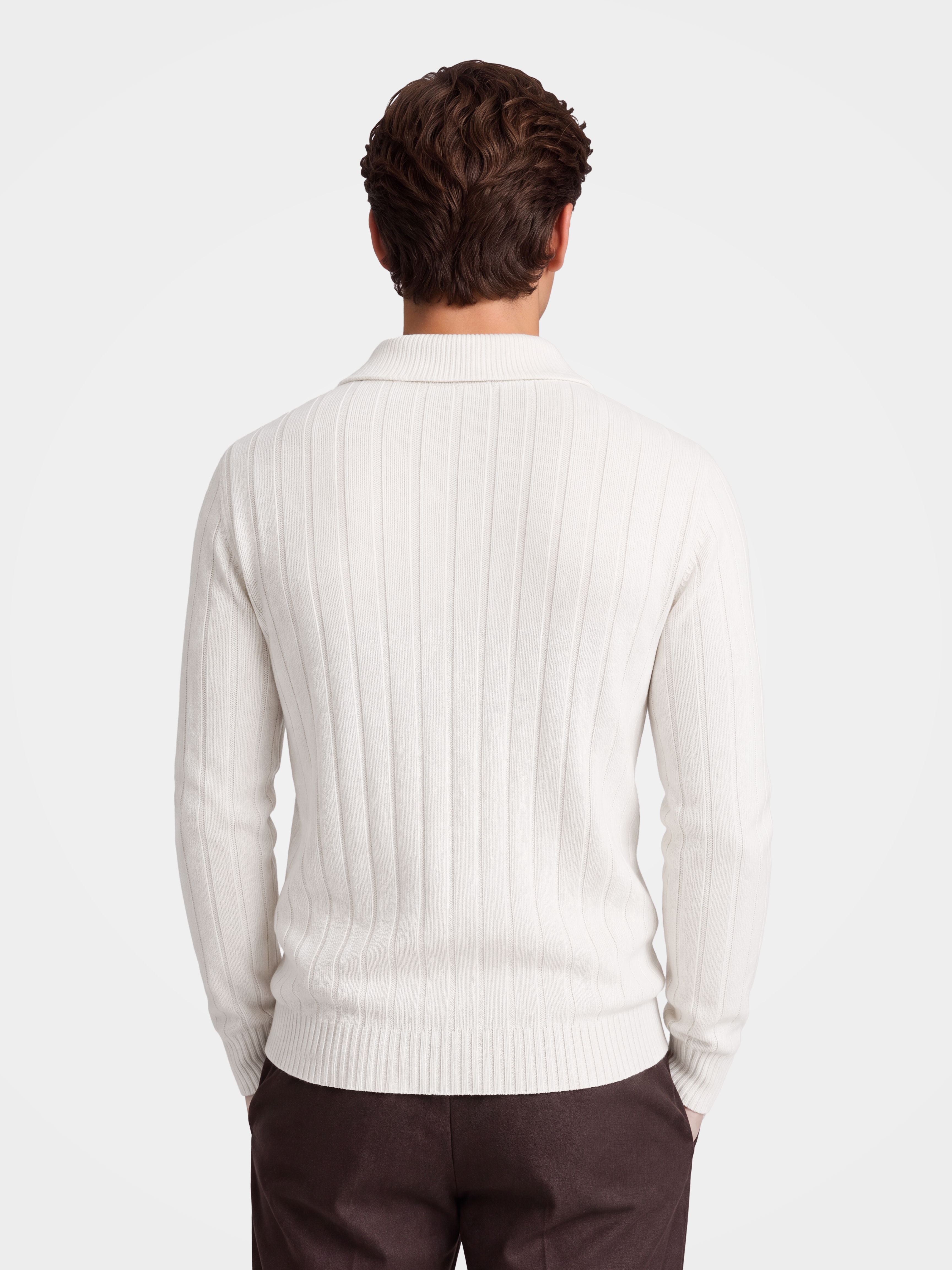 Men’s 100% Cashmere Collared Luxury Sweater
