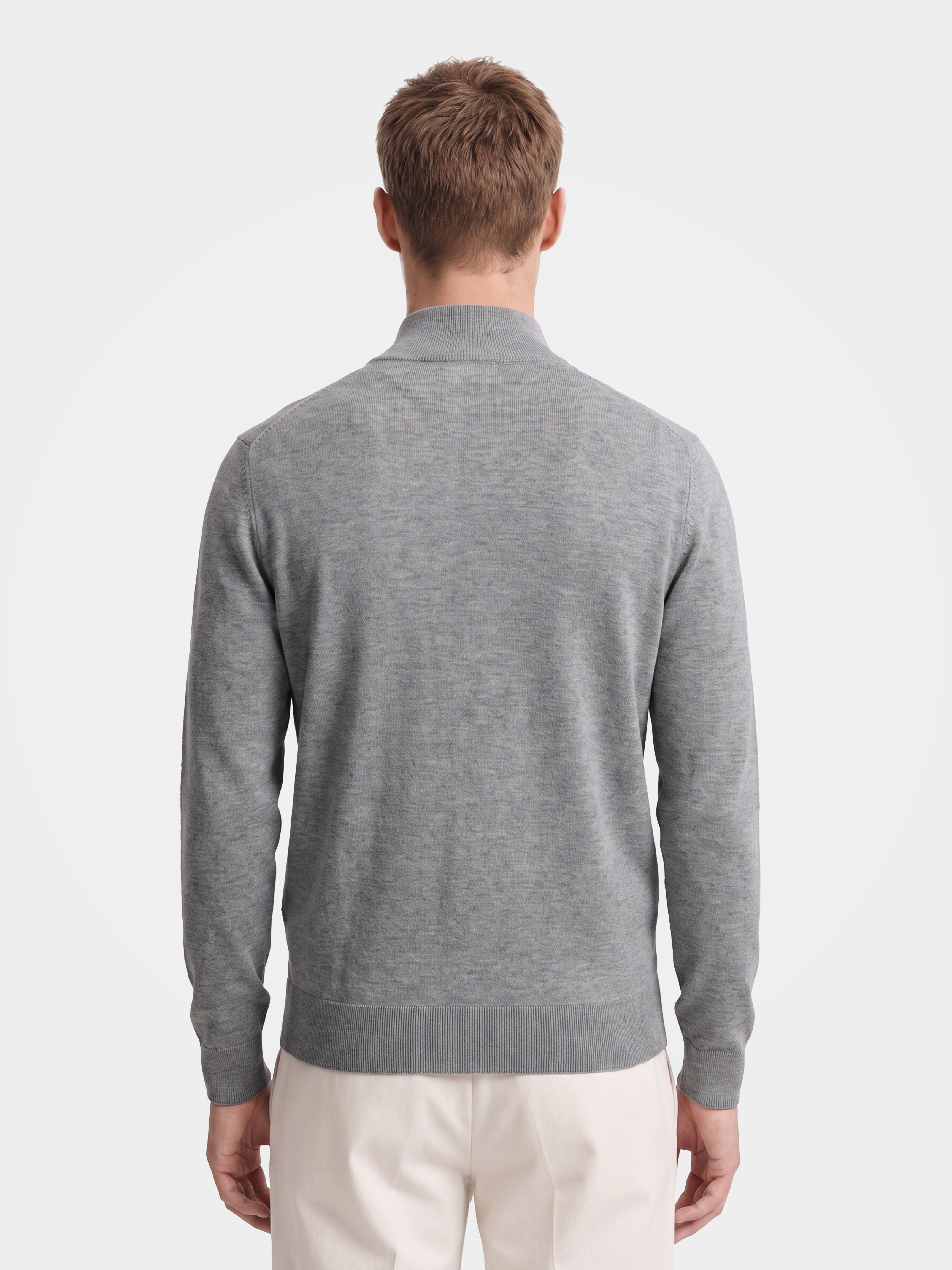 Pre-Order |Men's 100% Cashmere Mock Neck Full-Zip Cardigan (10-14 Business Days)