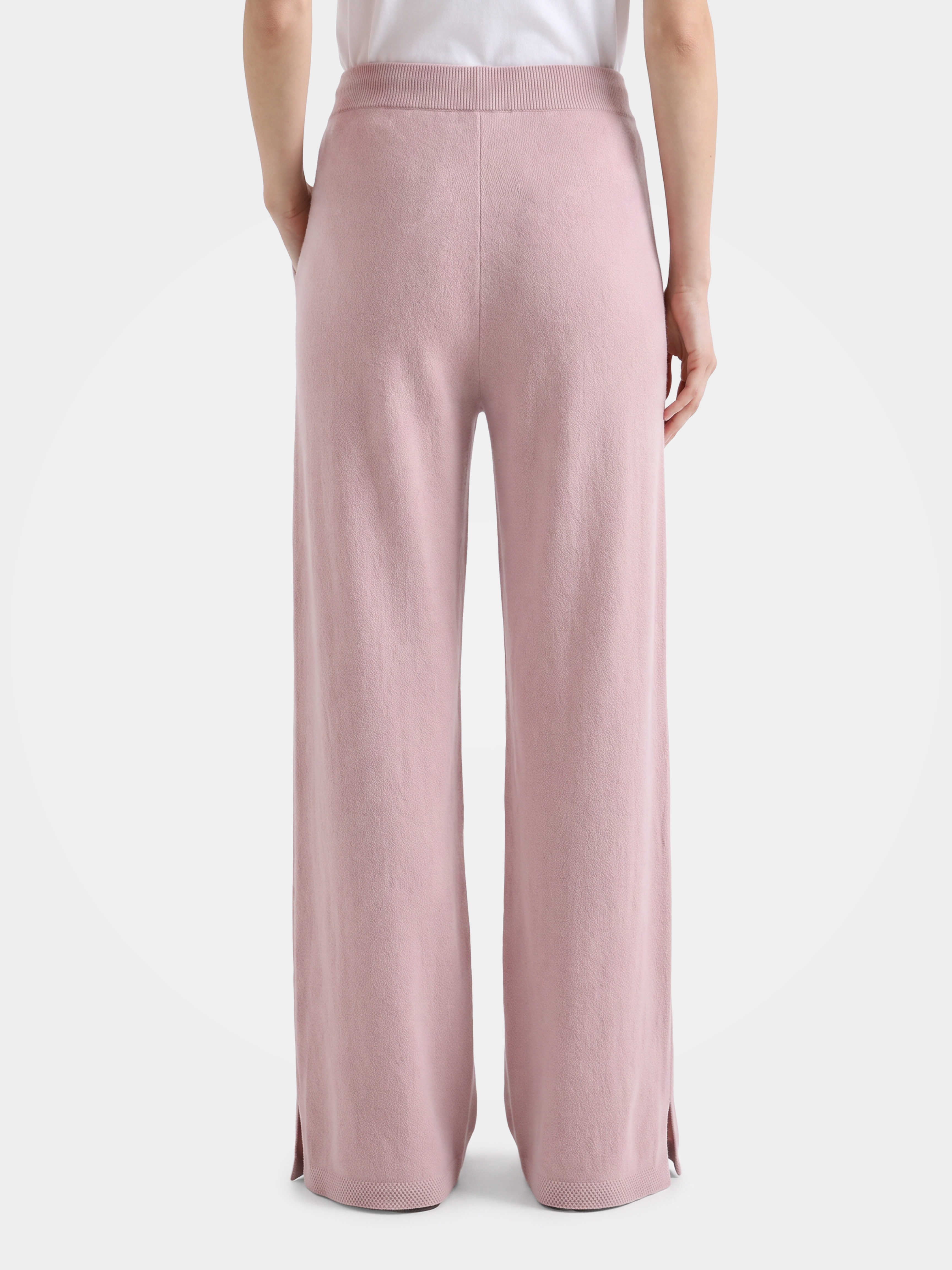 100% Cashmere Straight Leg Drawstring Pants