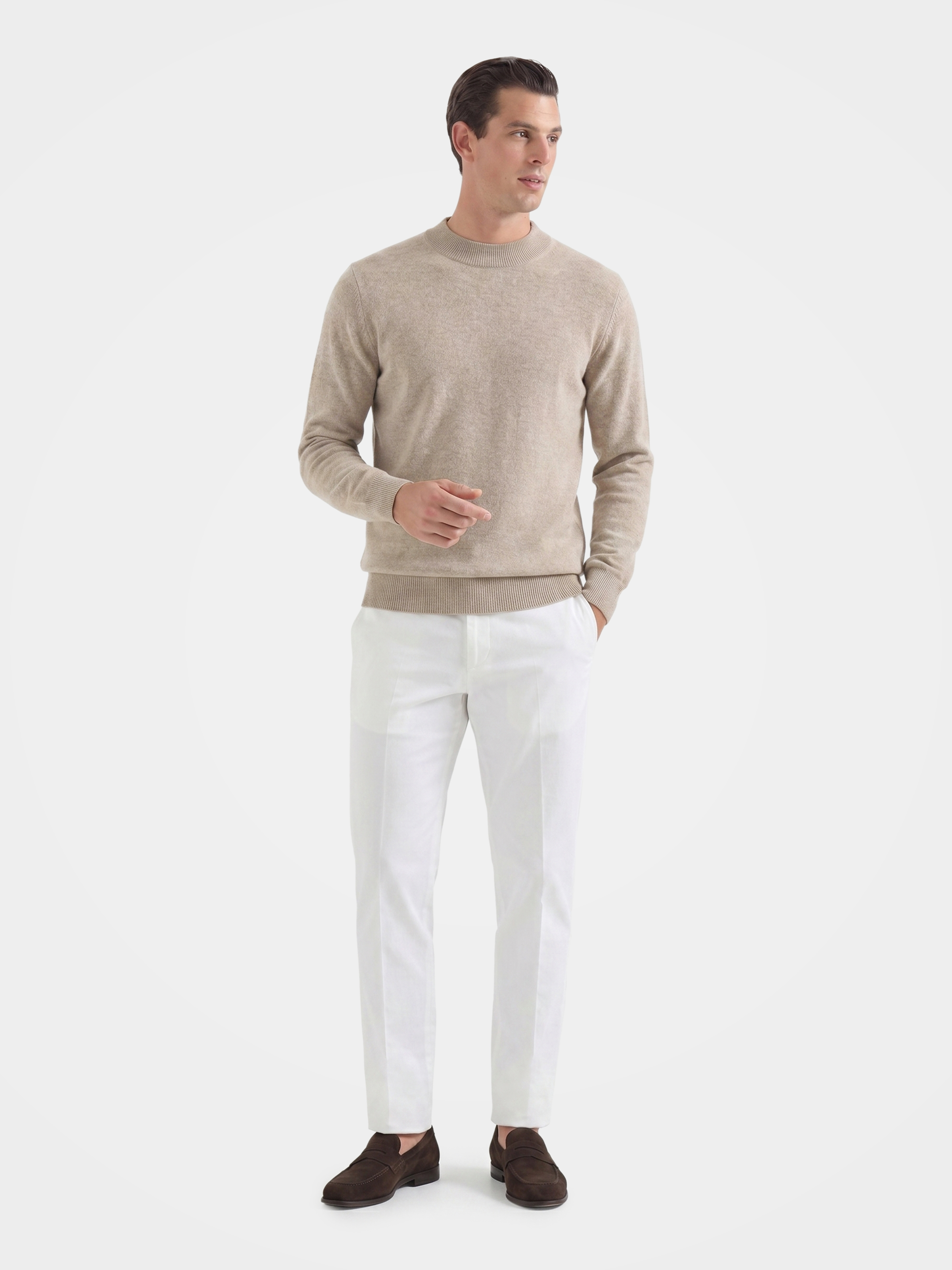Men's 100% Mongolian Cashmere Crew Neck Sweater