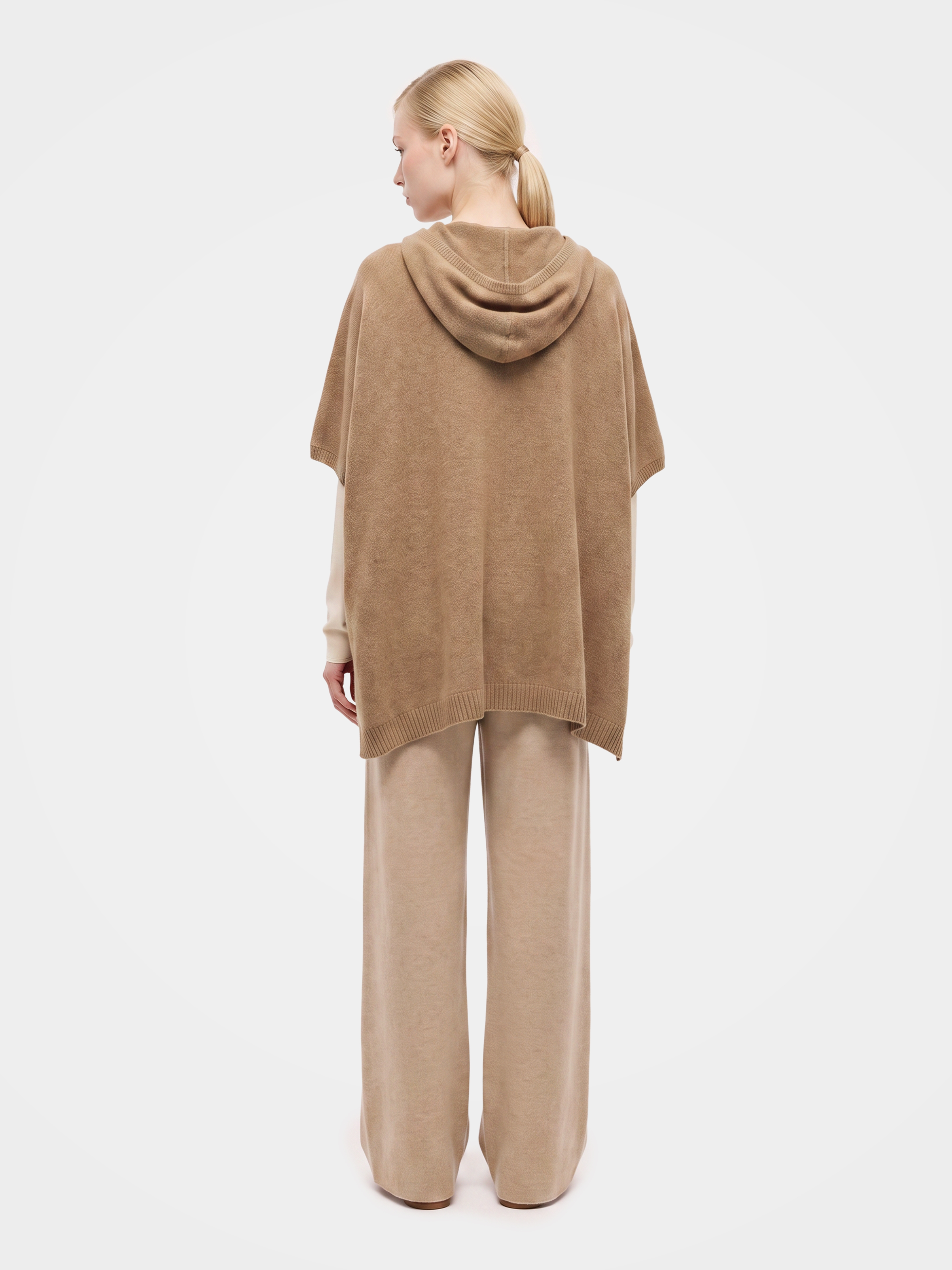 Pre-Order | 100% Cashmere Hooded Poncho Sweater (10-14 Business Days)