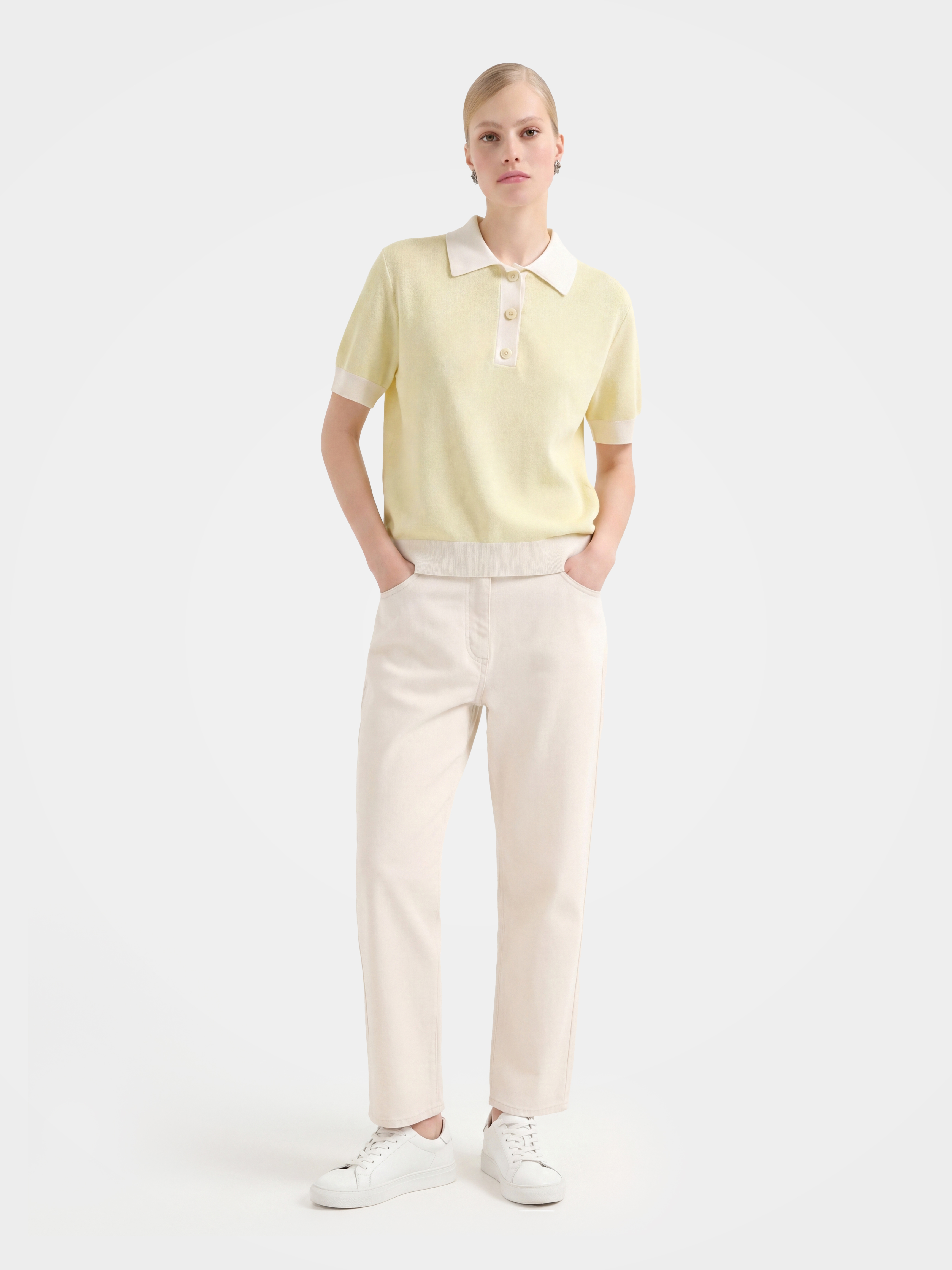 Lightweight Cotton Triacetate Short Sleeve Pullover