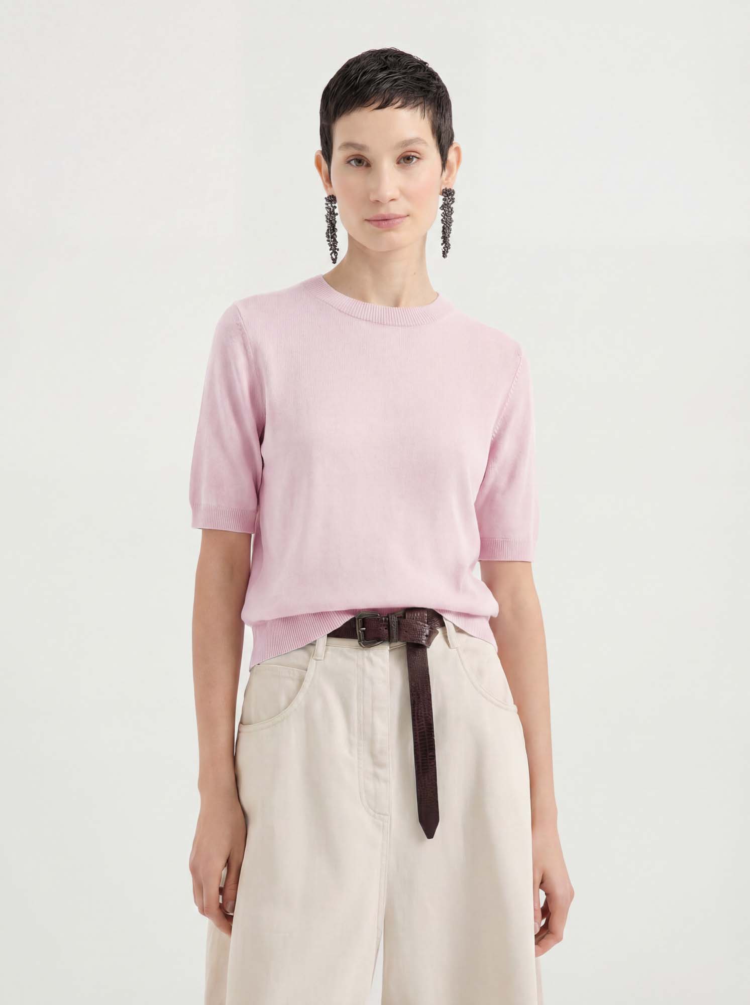 Tencel Cashmere Blend Knit Top