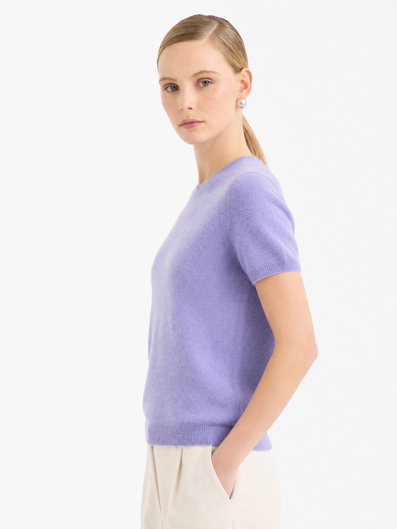 Superfine Grade-A 100% Cashmere Lightweight Breathable Knit Top