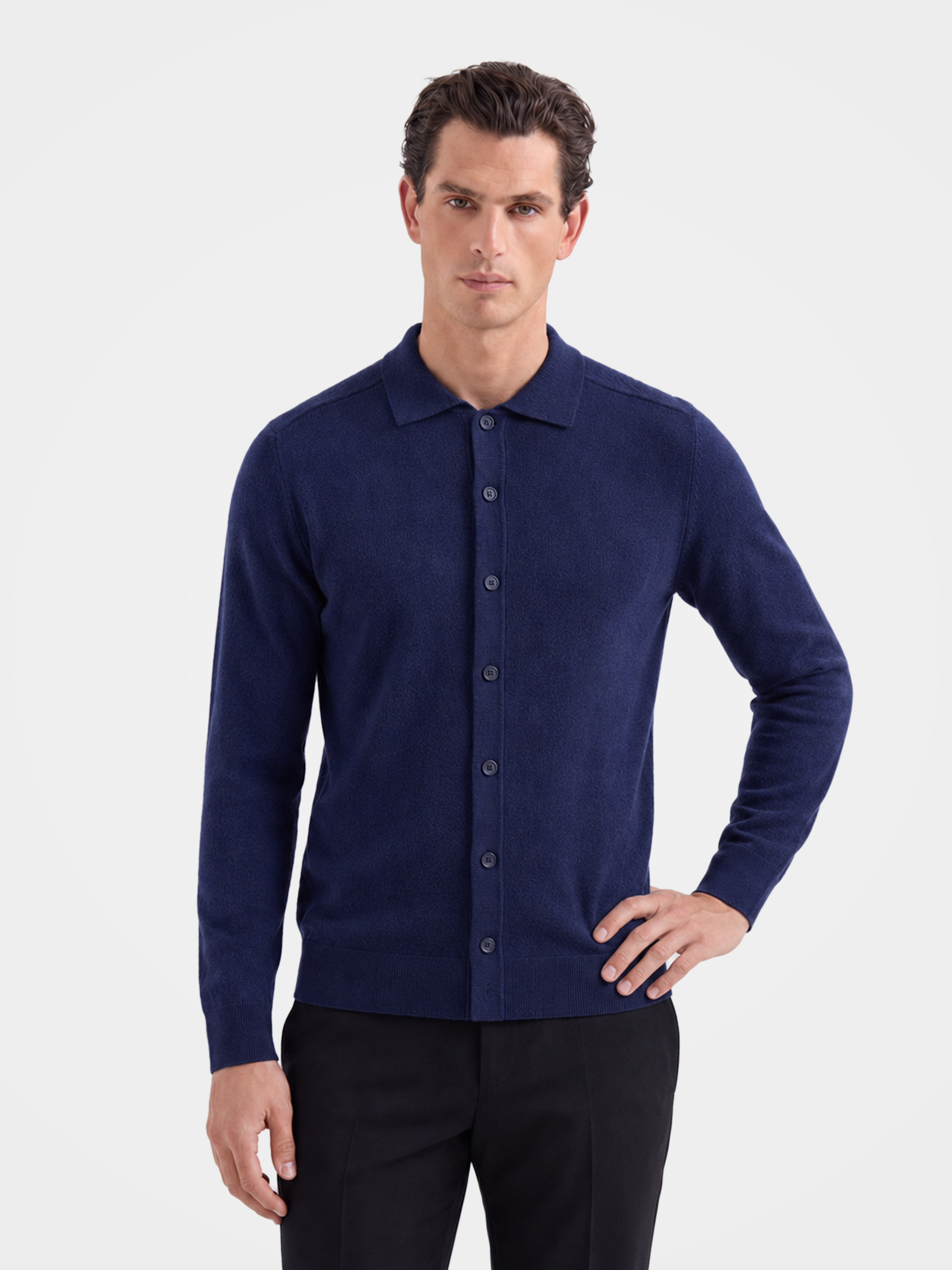 Men’s 100% Organic Cashmere Shirt Sweater Pullover