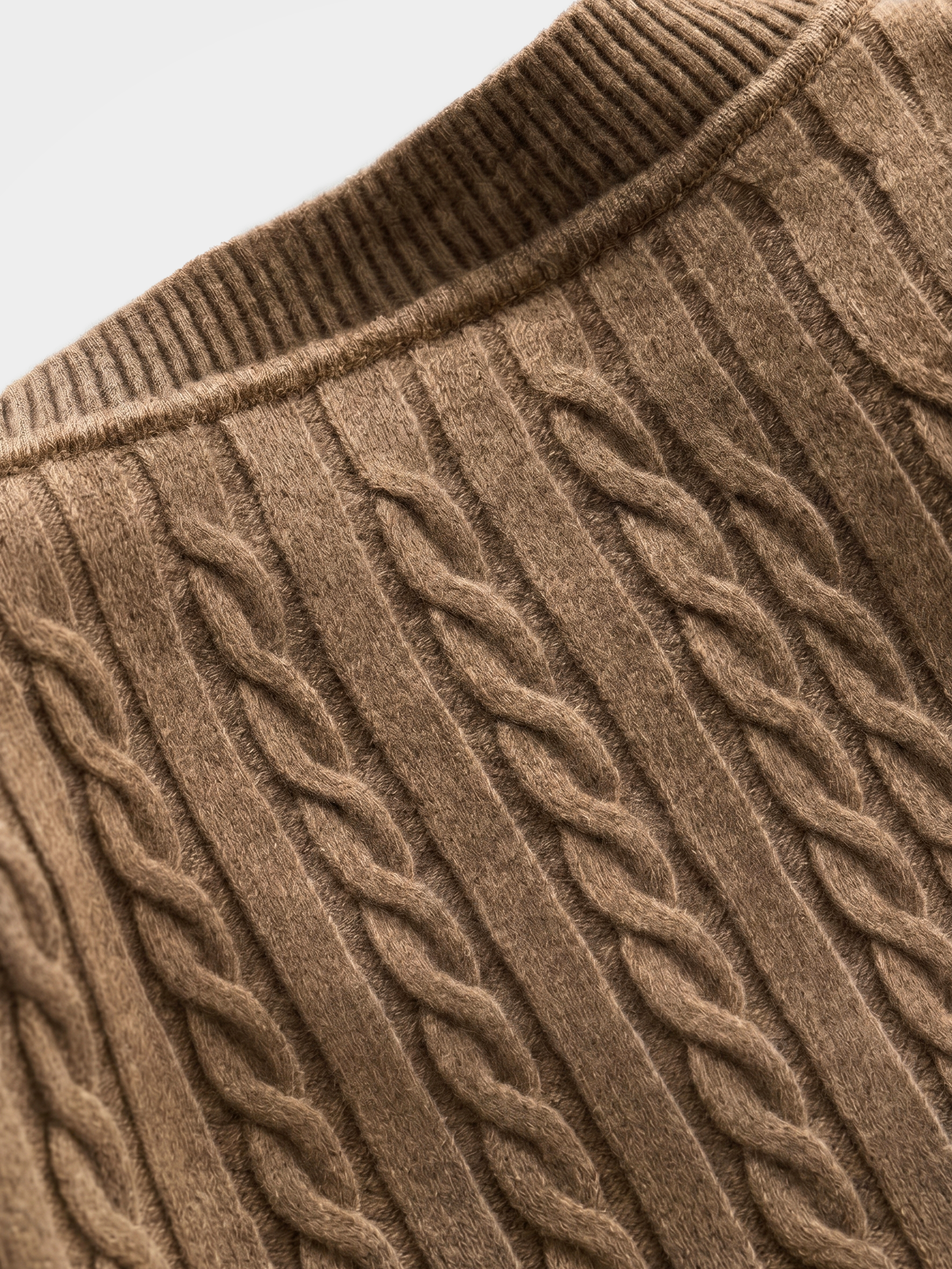 Cable-Knit Wool-Cashmere Creneck Sweater