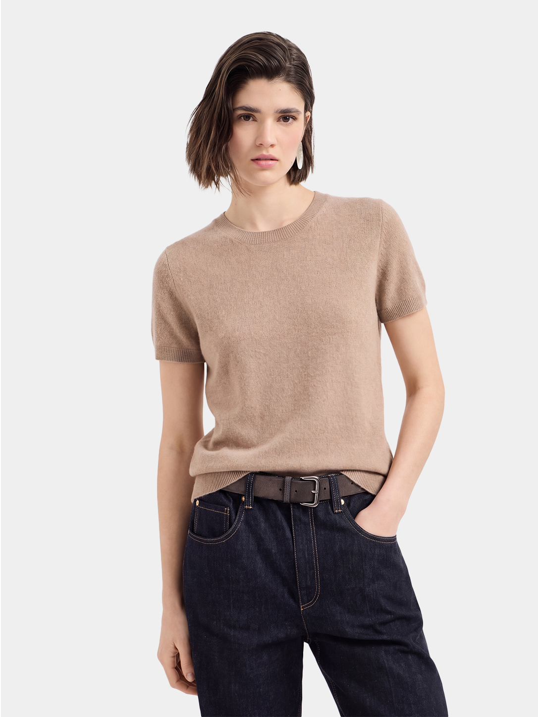 Superfine Grade-A 100% Cashmere Lightweight Breathable Knit Top