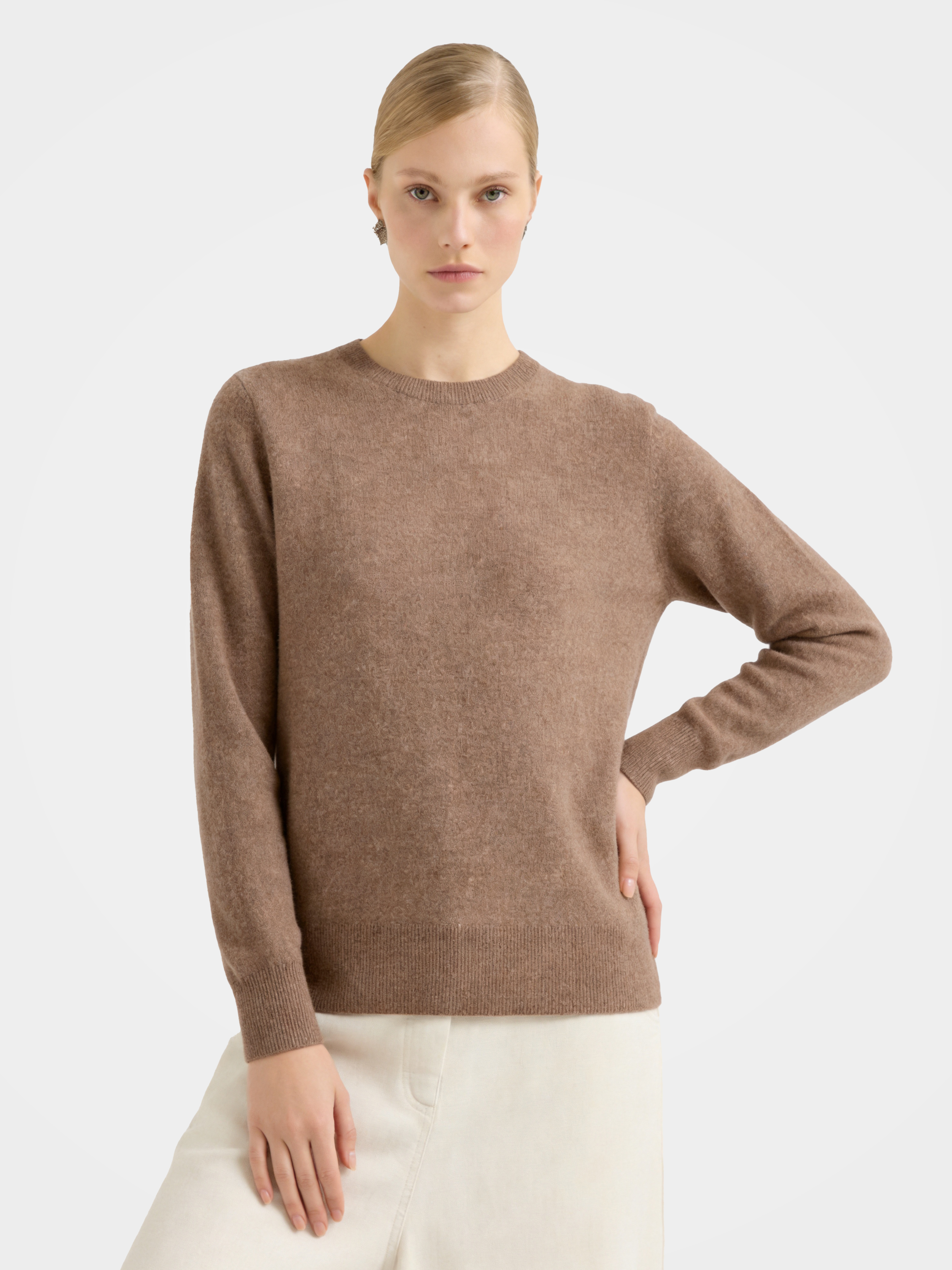 100% Mongolian Cashmere Crewneck Sweater
