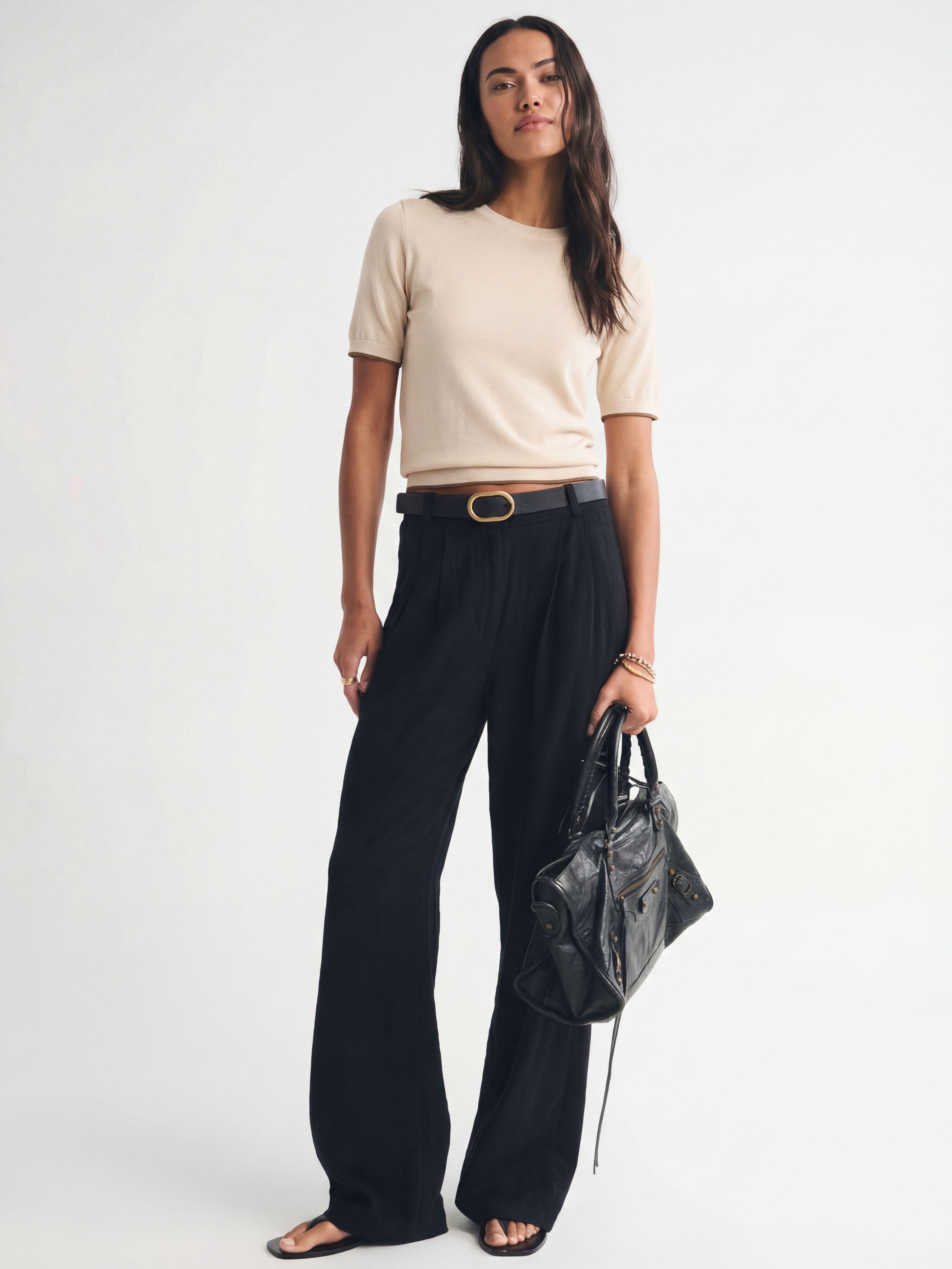 Cotton Short Sleeve Knit Polo Top