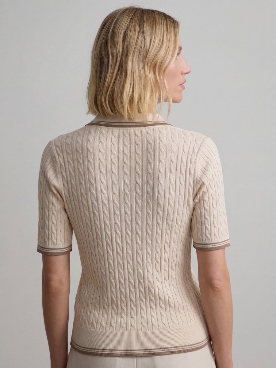 100% Cotton Short Sleeve Knit Polo Top