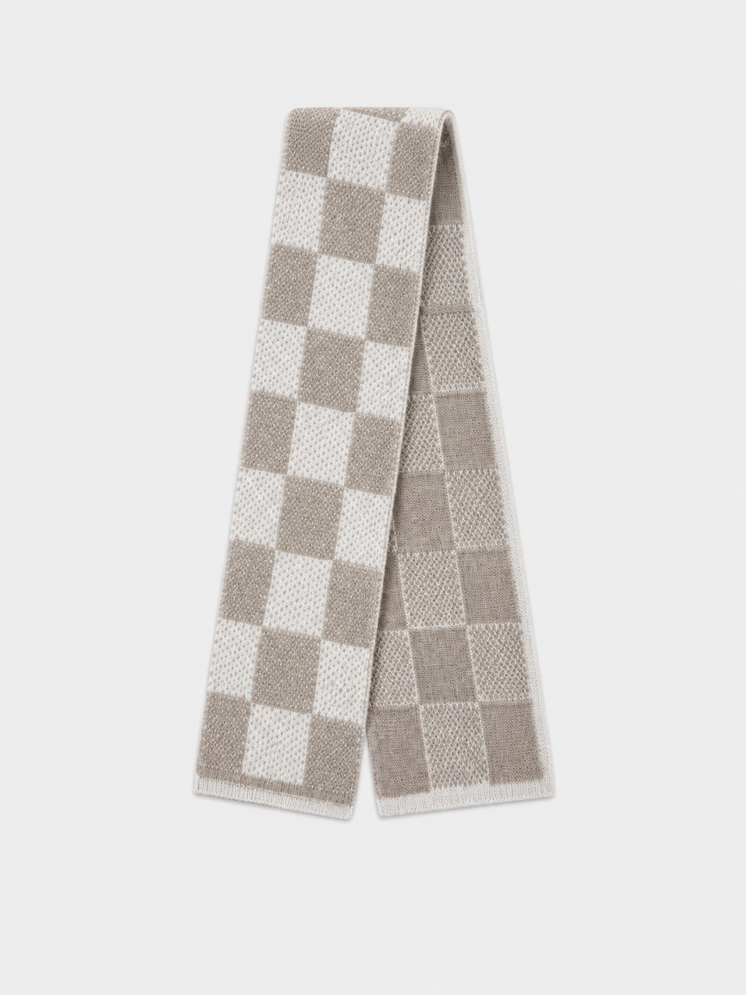 100% Cashmere Textured Plaid Soft Long Scarf