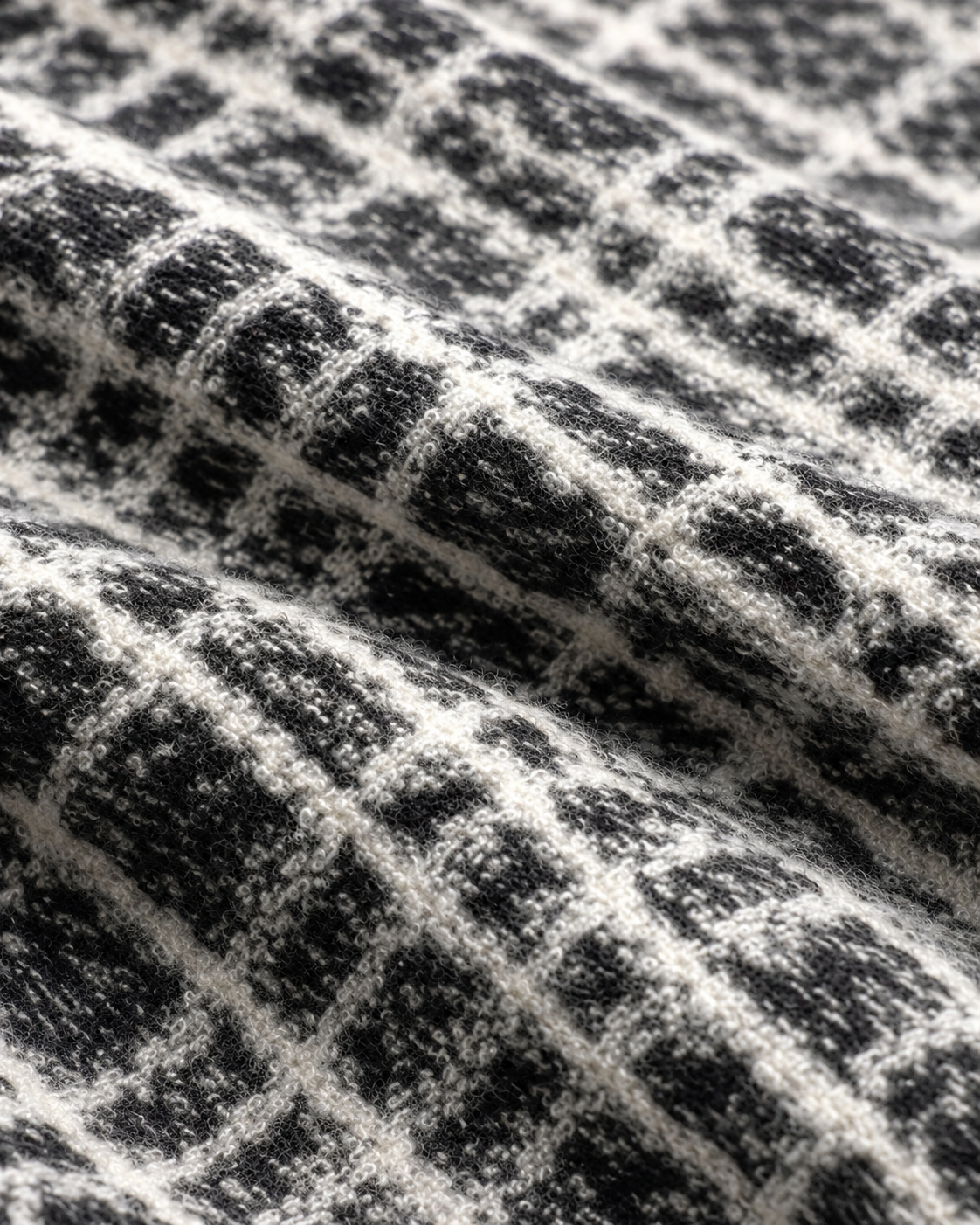 100% Cashmere Plaid Fringe Long Scarf