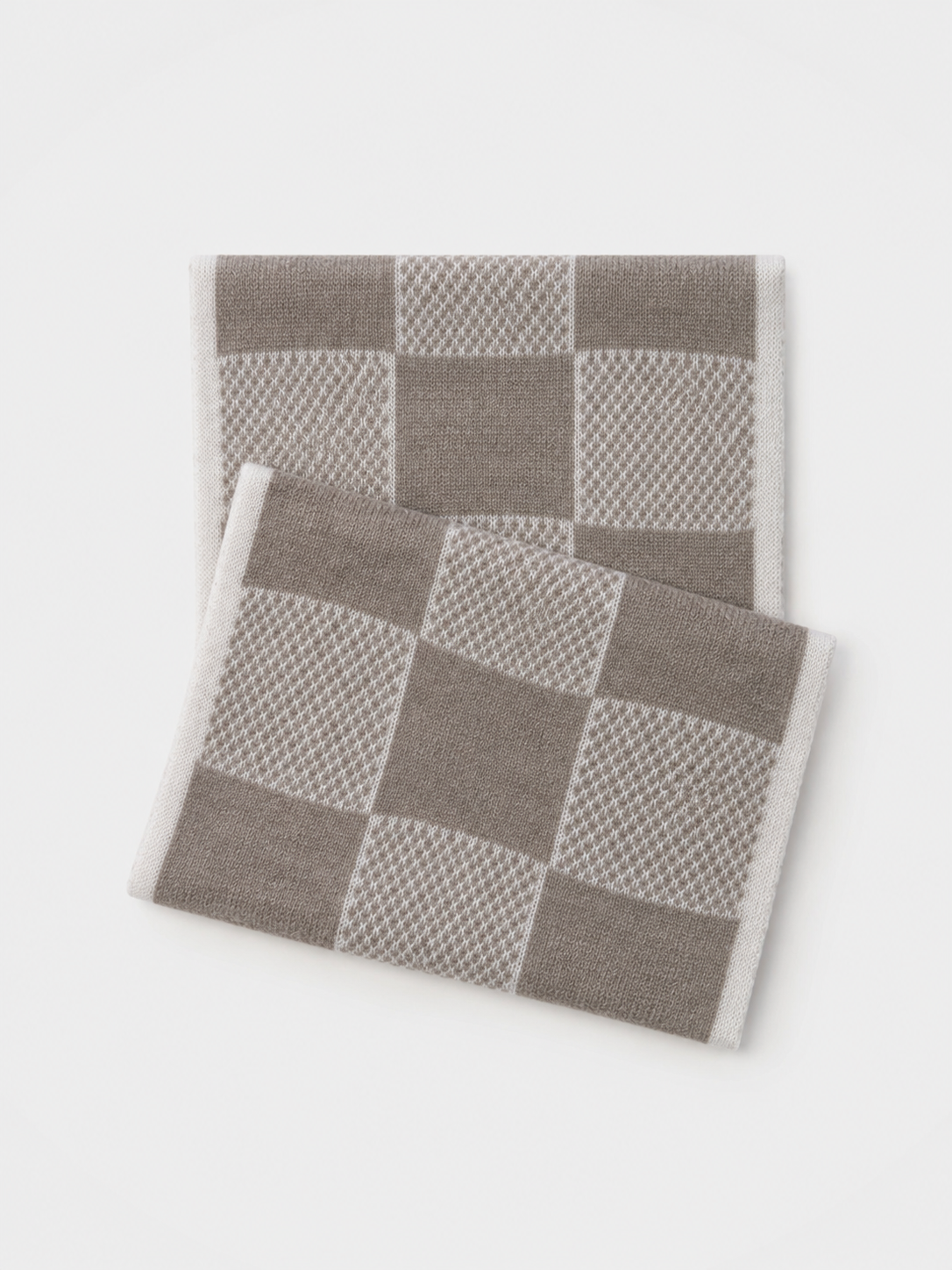 100% Cashmere Textured Plaid Soft Long Scarf