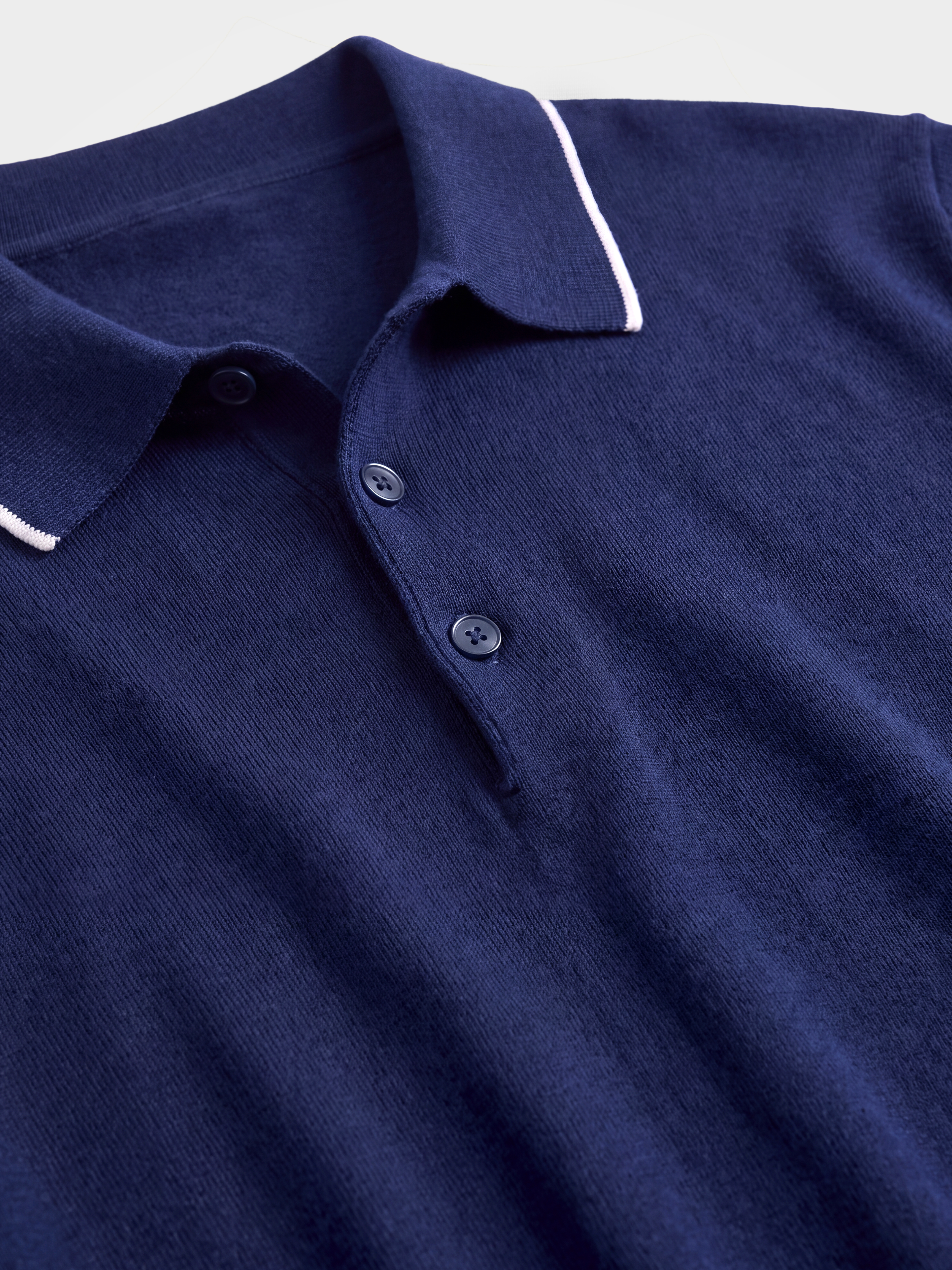 Men's 100% Cashmere Long Sleeve Polo Sweater