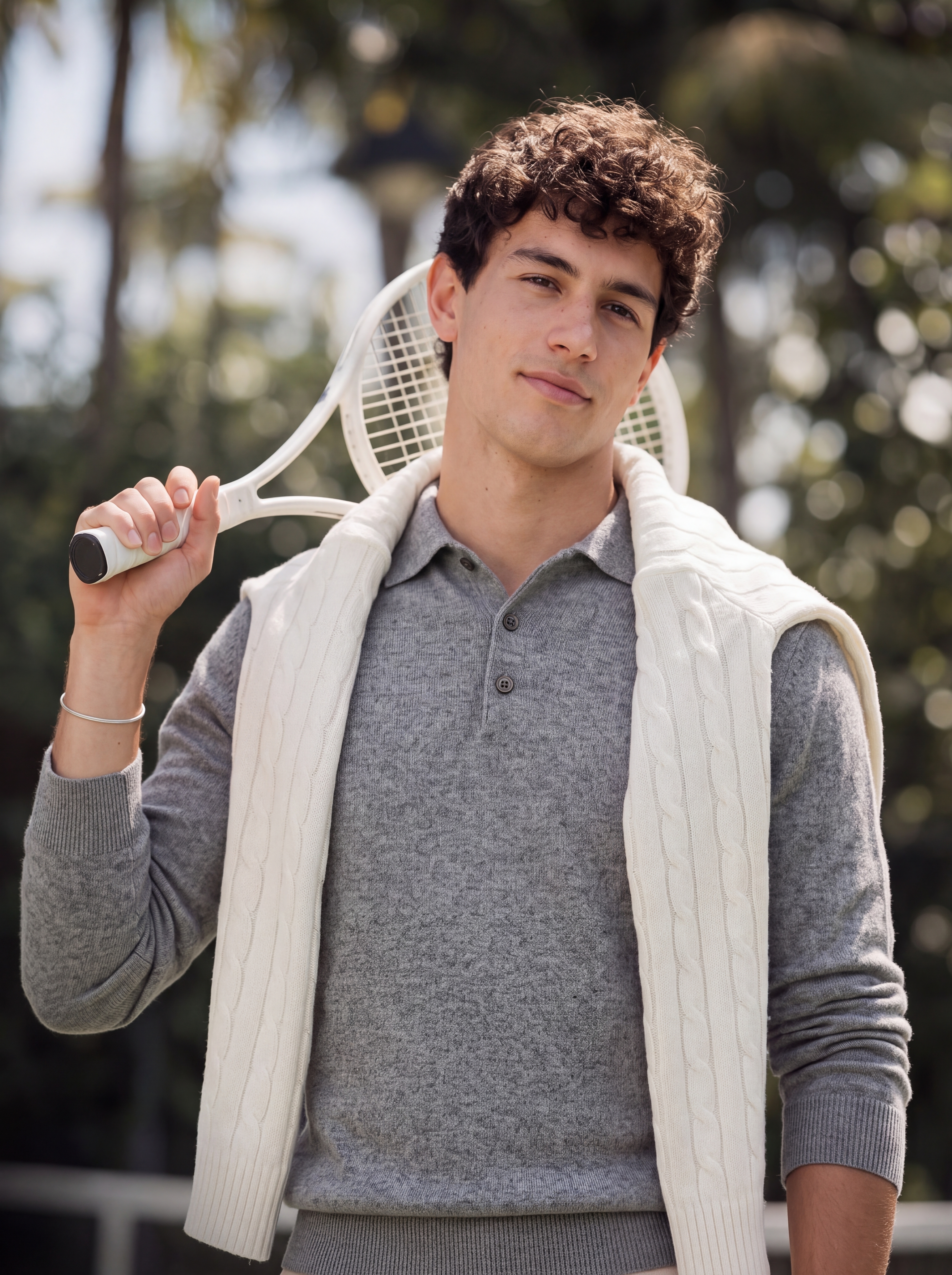 Men's 100% Cashmere Polo Collar Knit Sweater