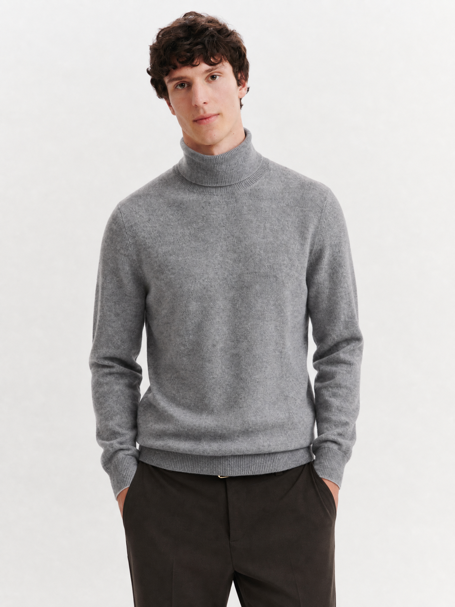 Pre-Order | Men's 100% Mongolian Cashmere Turtleneck Sweater Soft Knit Pullover (10-14 Business Days)