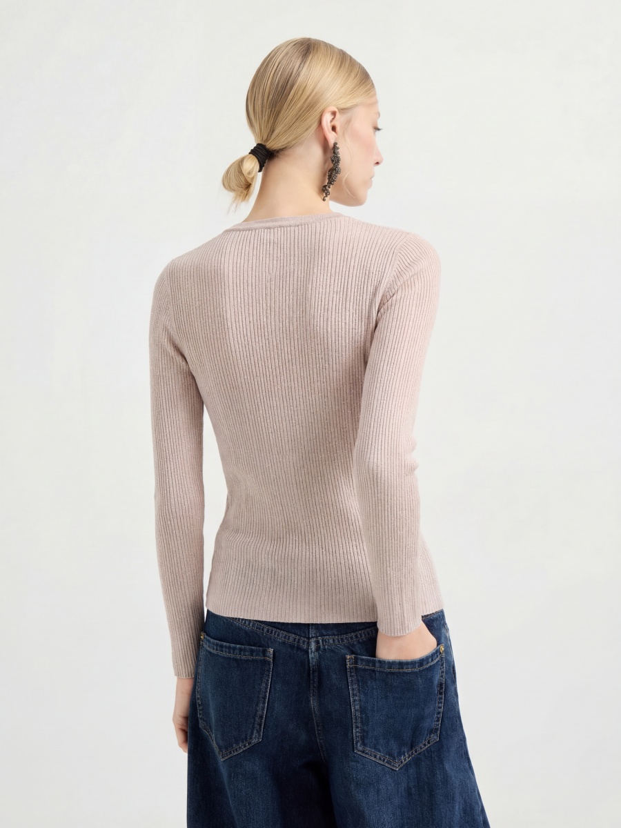 Wool Long Sleeve Beading Knit Sweaters Top