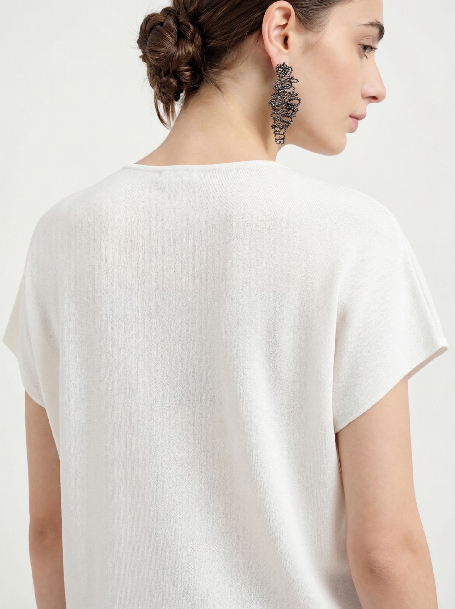 White Silk Lace Cardigan