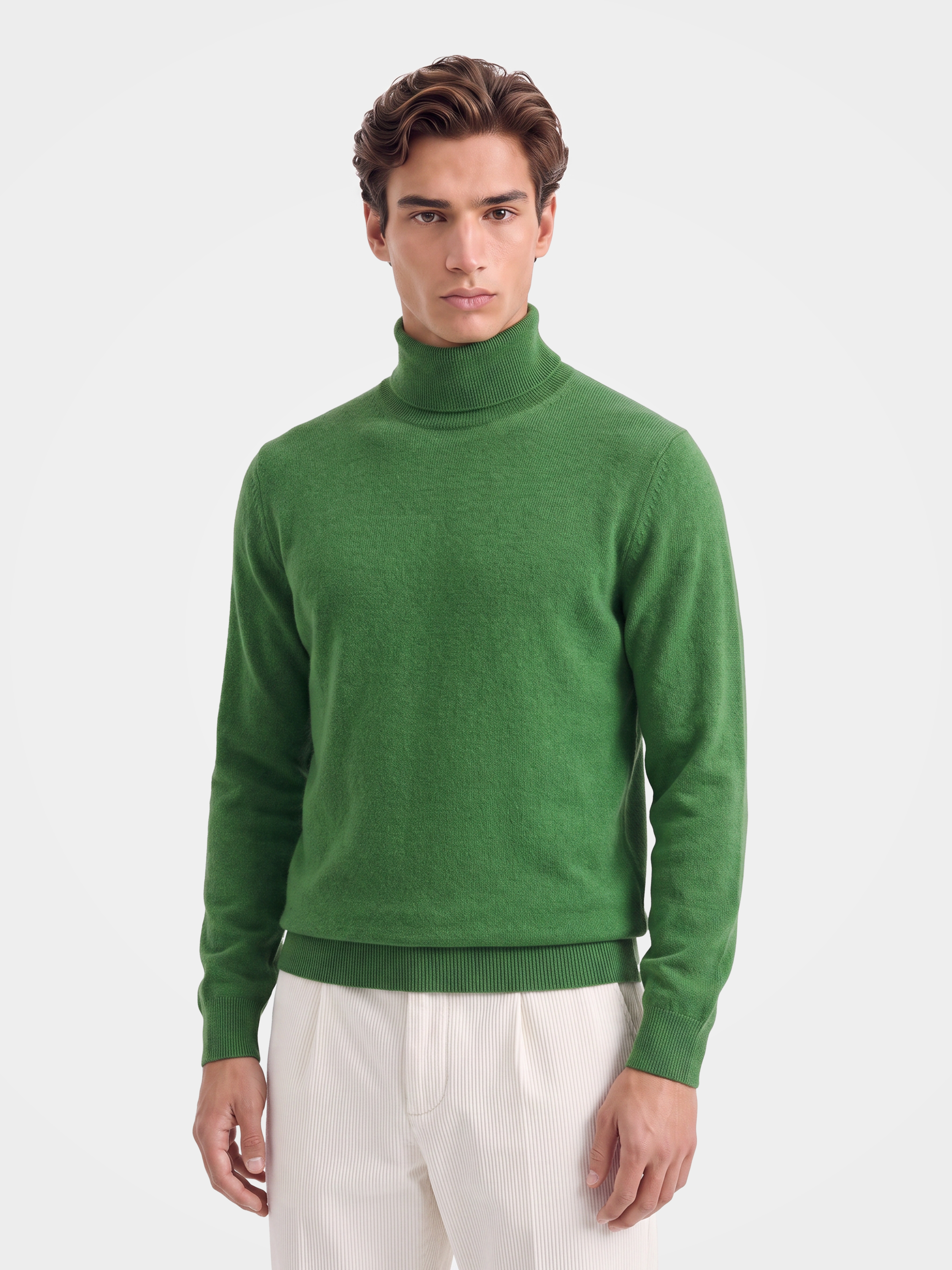 Pre-Order | Men's 100% Mongolian Cashmere Turtleneck Sweater Soft Knit Pullover (10-14 Business Days)