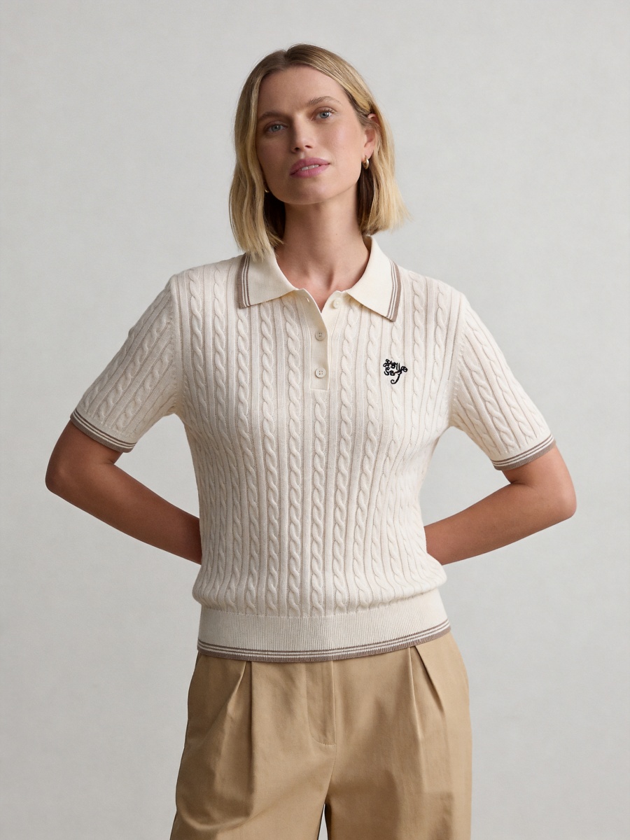 100% Cotton Short Sleeve Knit Polo Top